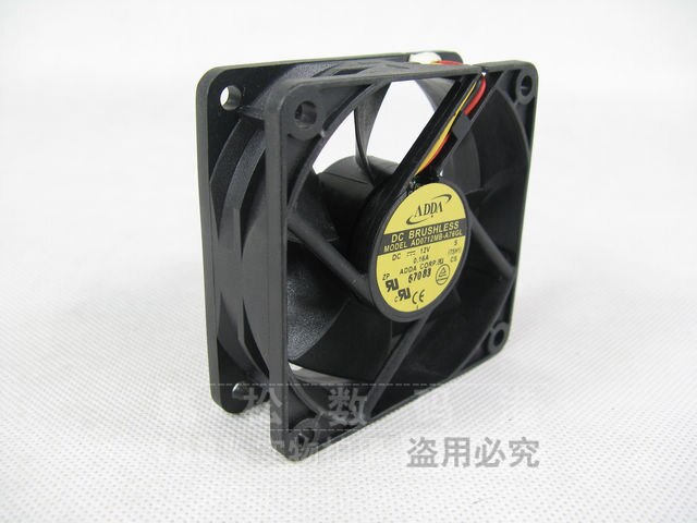 ADDA AD0712MB-A76GL 70x70x25mm 12V DC 0.16A 3-Wire Axial Cooling Fan