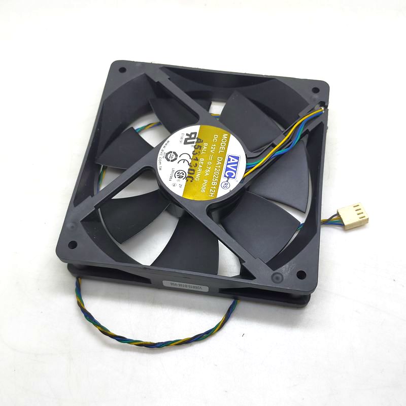 AVC DA12025B12H 120x120x25mm 12V DC 4-Wire Axial Cooling Fan