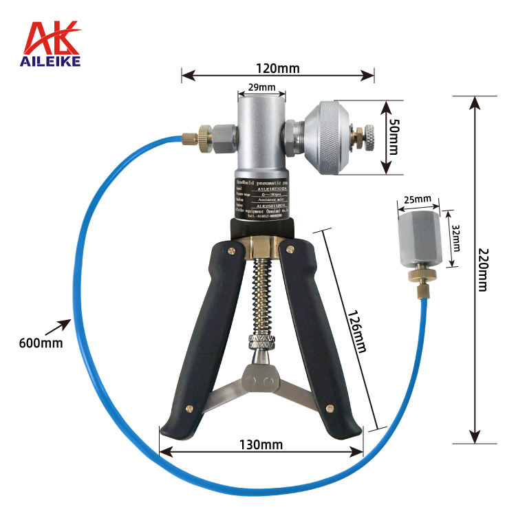 AILEIKE101SA Pneumatic Source Instrument Hand Test Pump for Marine Pressure Calibrator 0~30psi Calibration