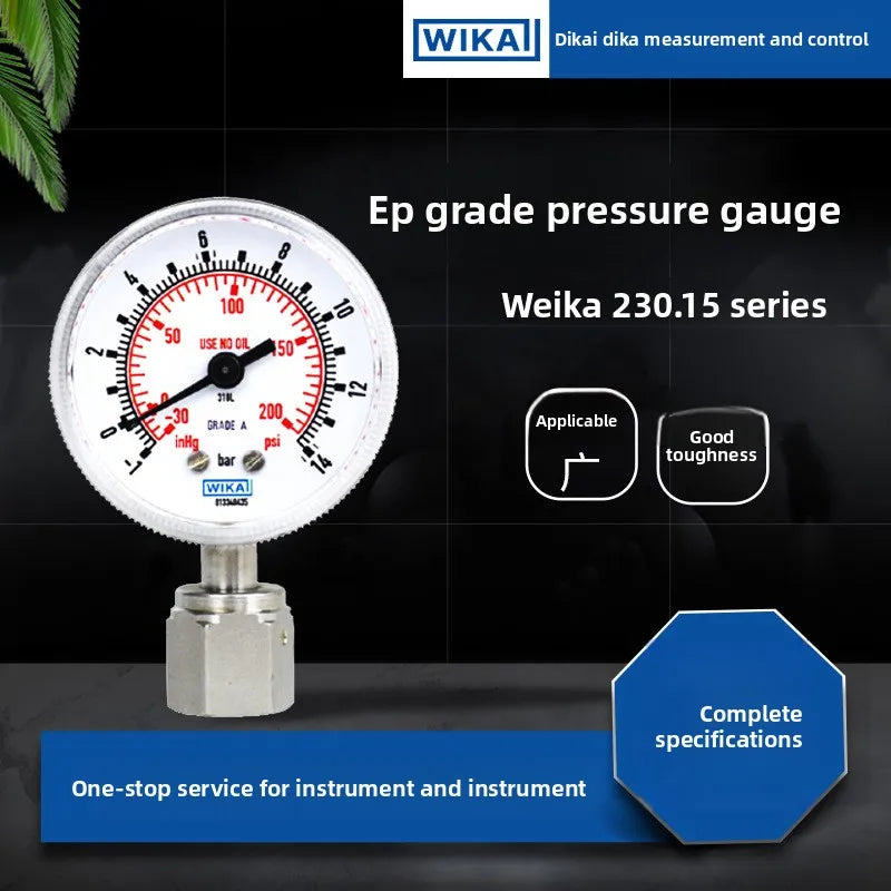 Wika 230.15 Series German Digital Pressure Gauge Ep Grade Double 100mm Stainless Steel Case Measuring Instruments