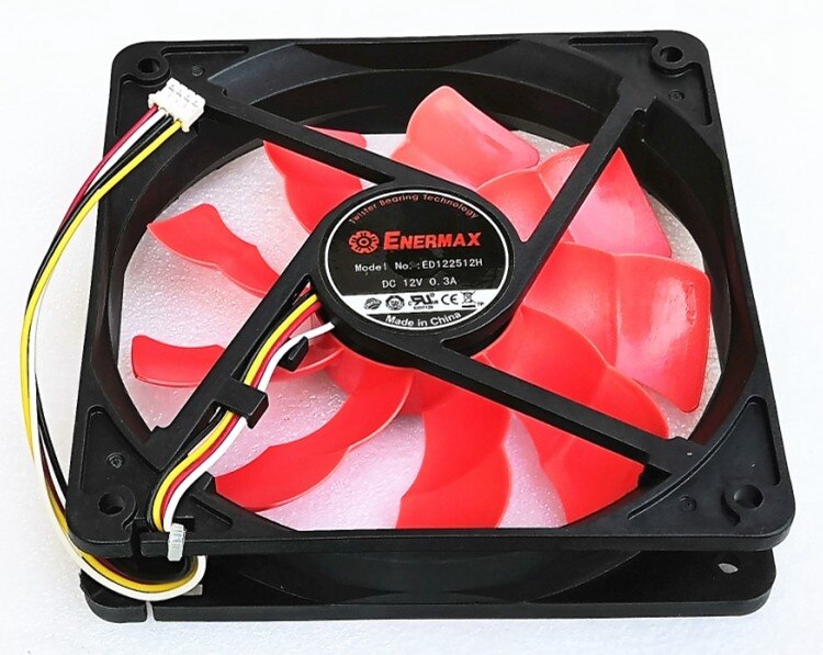 ED122512H 12025 120x120x25mm 12V DC 0.30A 4-Wire Axial Cooling Fan