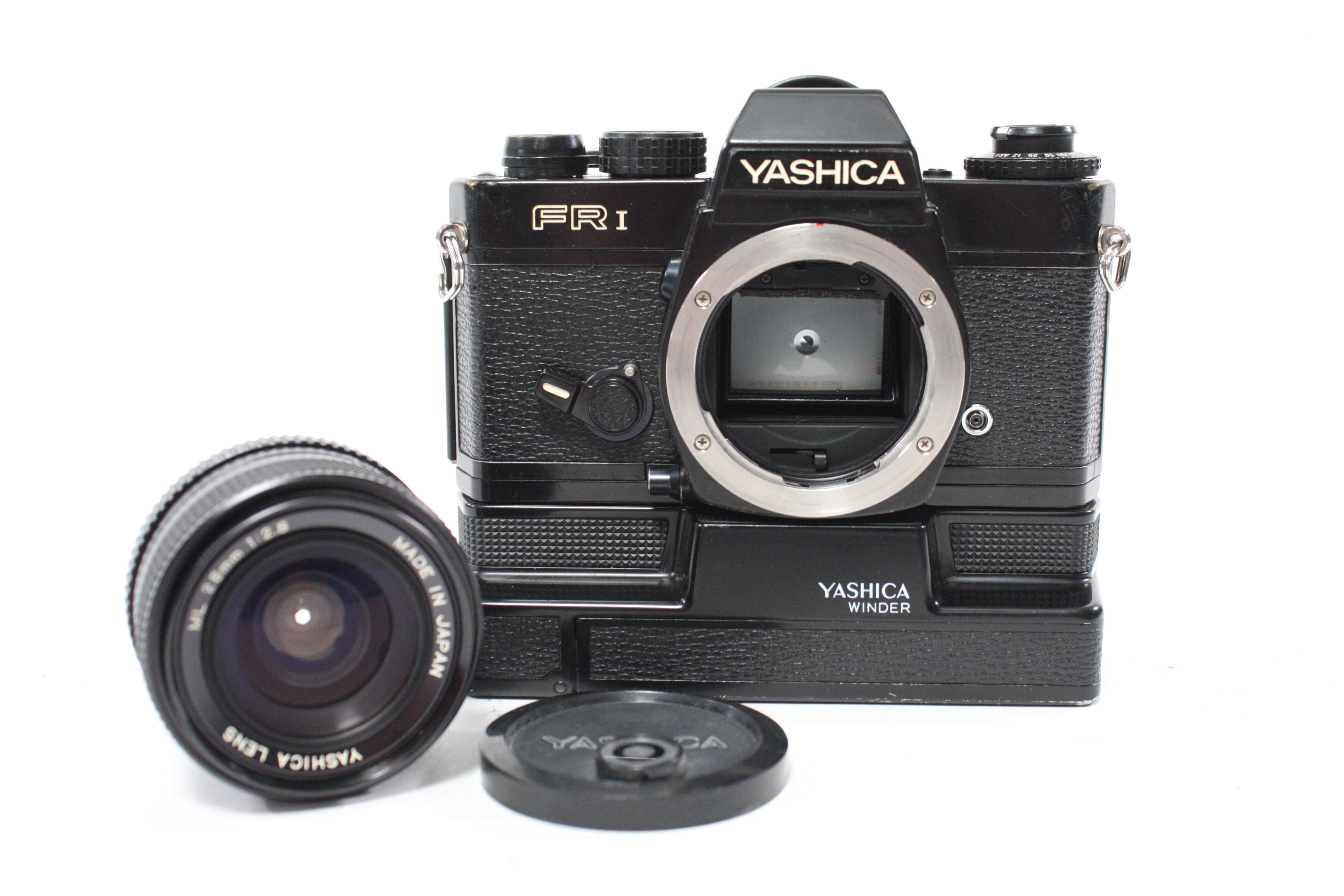 Yashica FR I 35mm SLR Camera with 28mm f/2.8 ML Lens with Winder