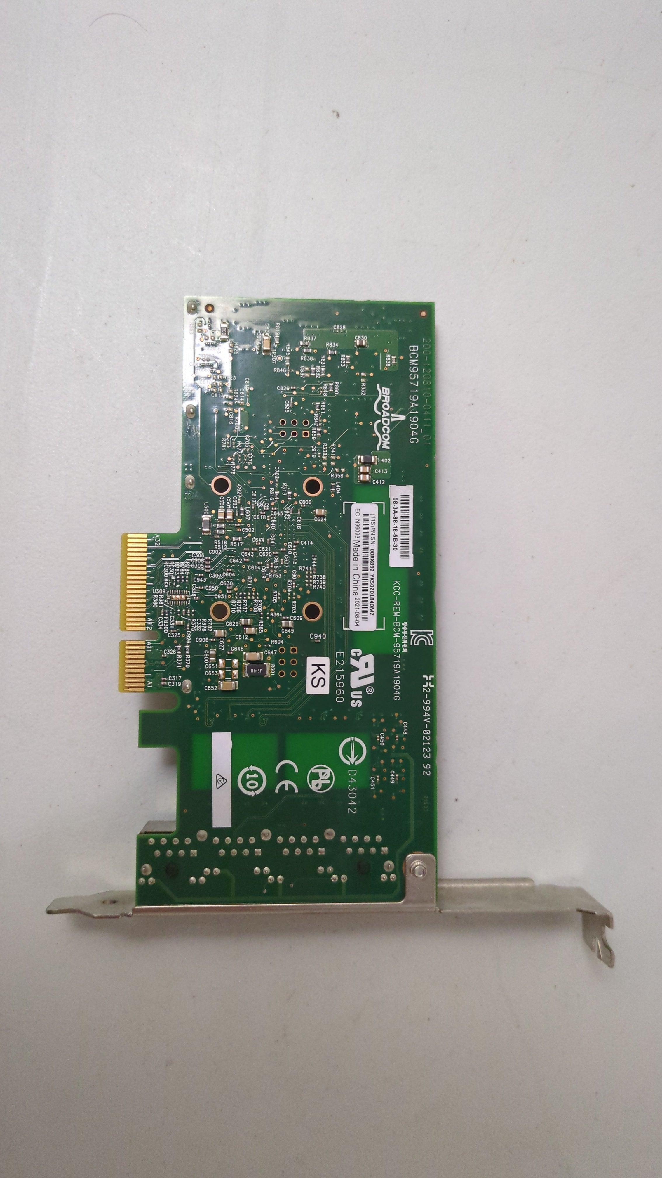IBM 00RX892 - 1Gb 4-Port Ethernet Card Rear View | Alo Tech Solutions