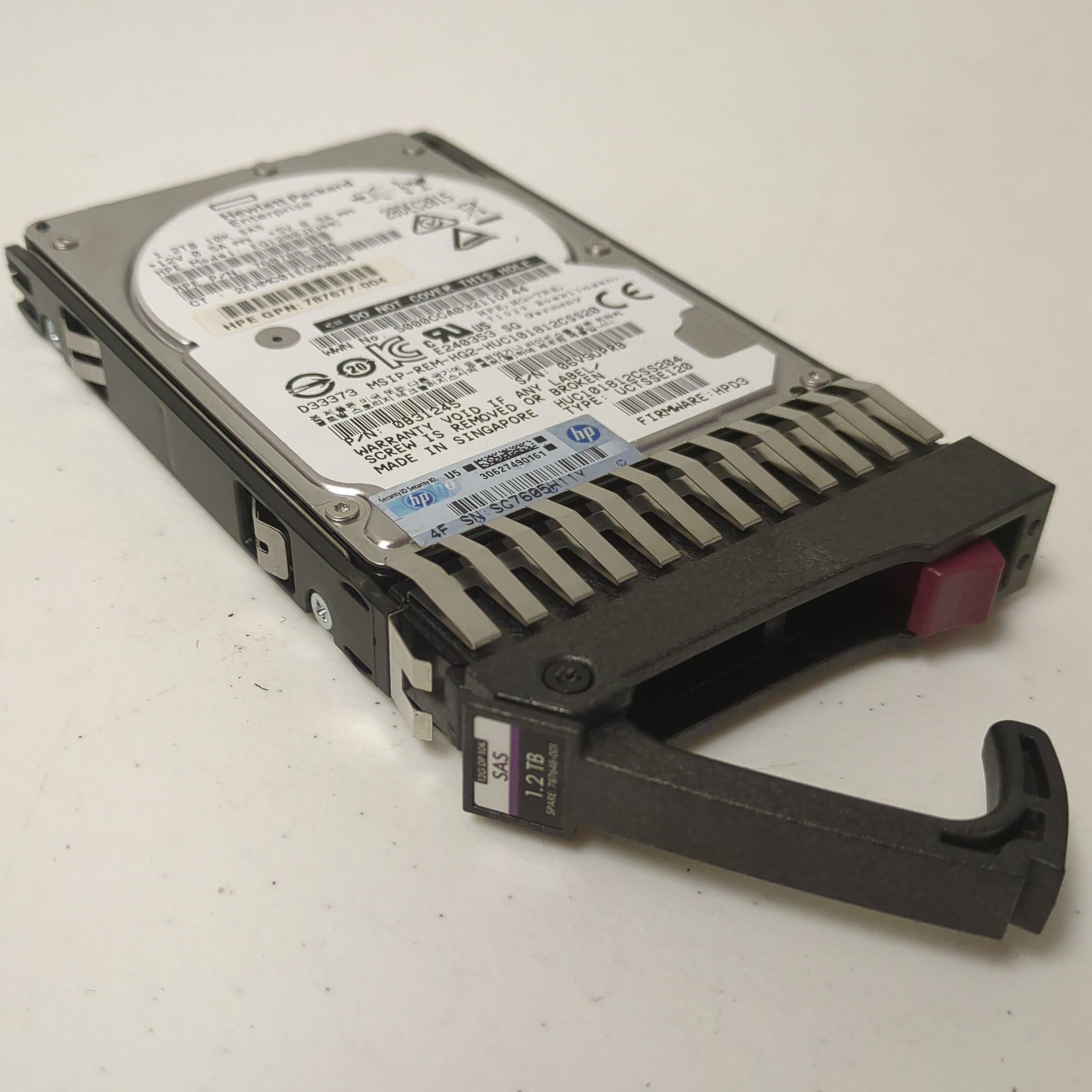 HPE MSA 1.2TB 12G SAS 10K SFF DP HDD 0B31245 768788-004 787648-001
