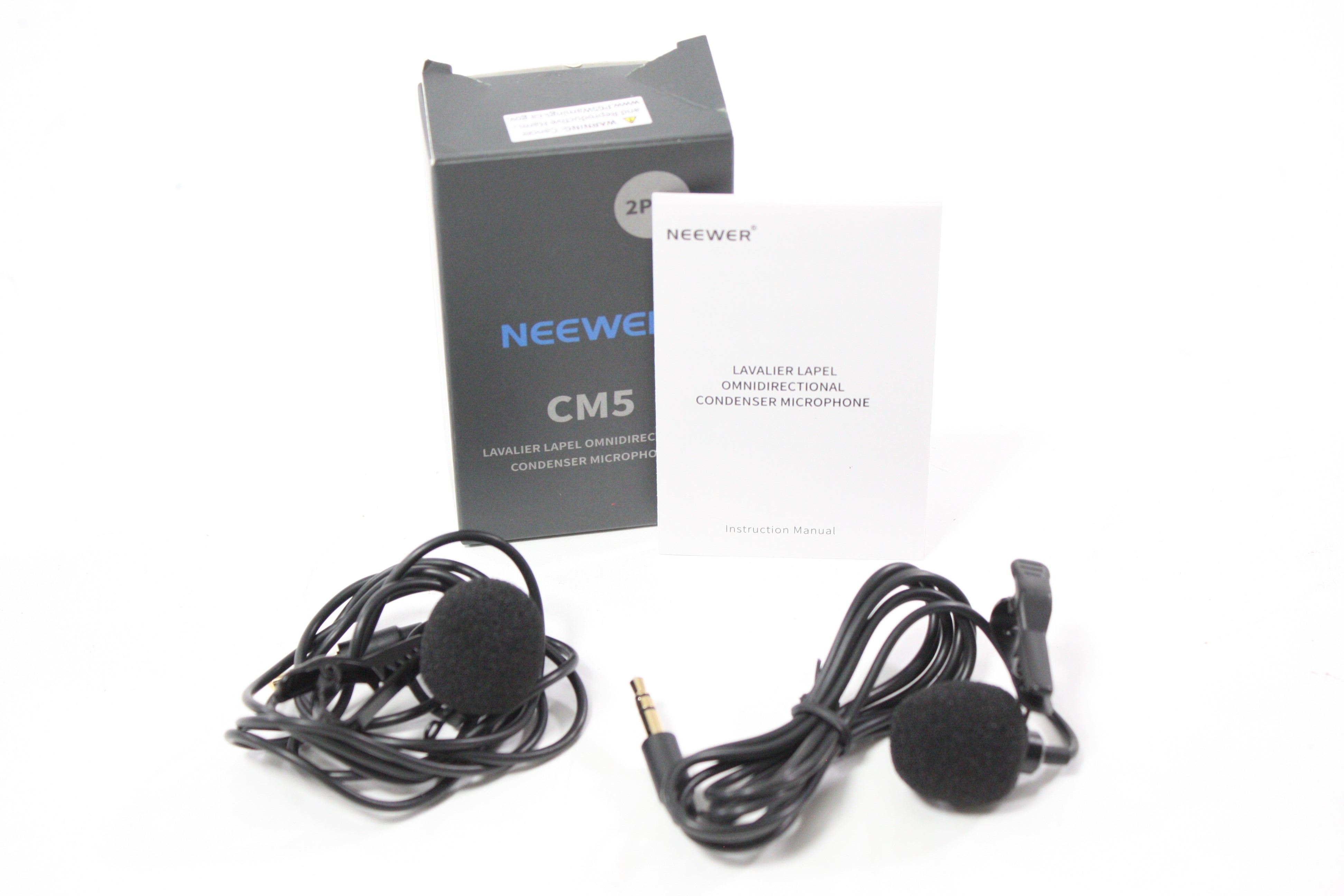 Neewer CM5 Lavalier Lapel Omnidirectional Condenser Microphone (2pcs)