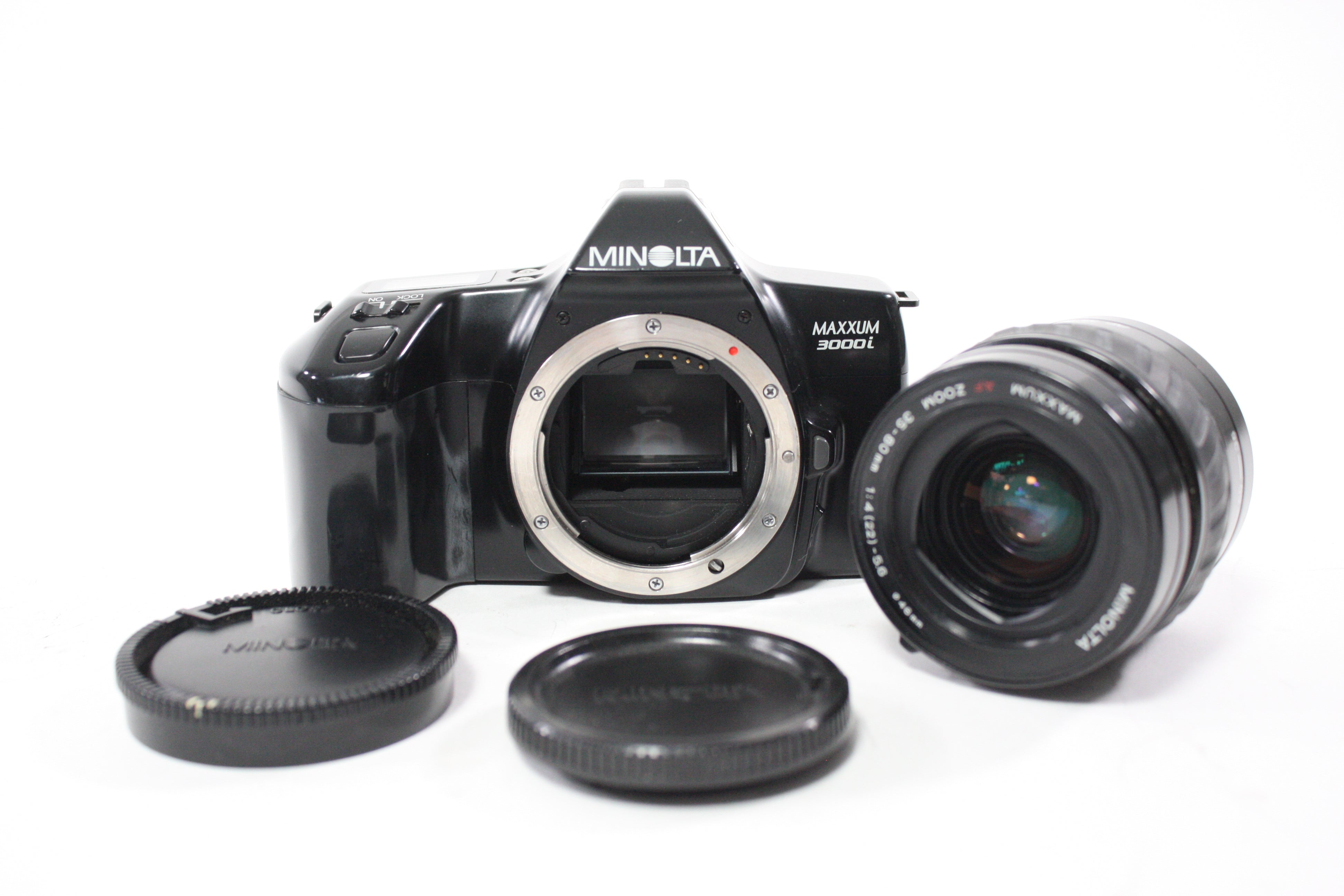 Minolta Maxxum 3000i 35mm SLR Camera with Minotla Maxxum 35-80mm f/4 AF Zoom for A Mount Lens