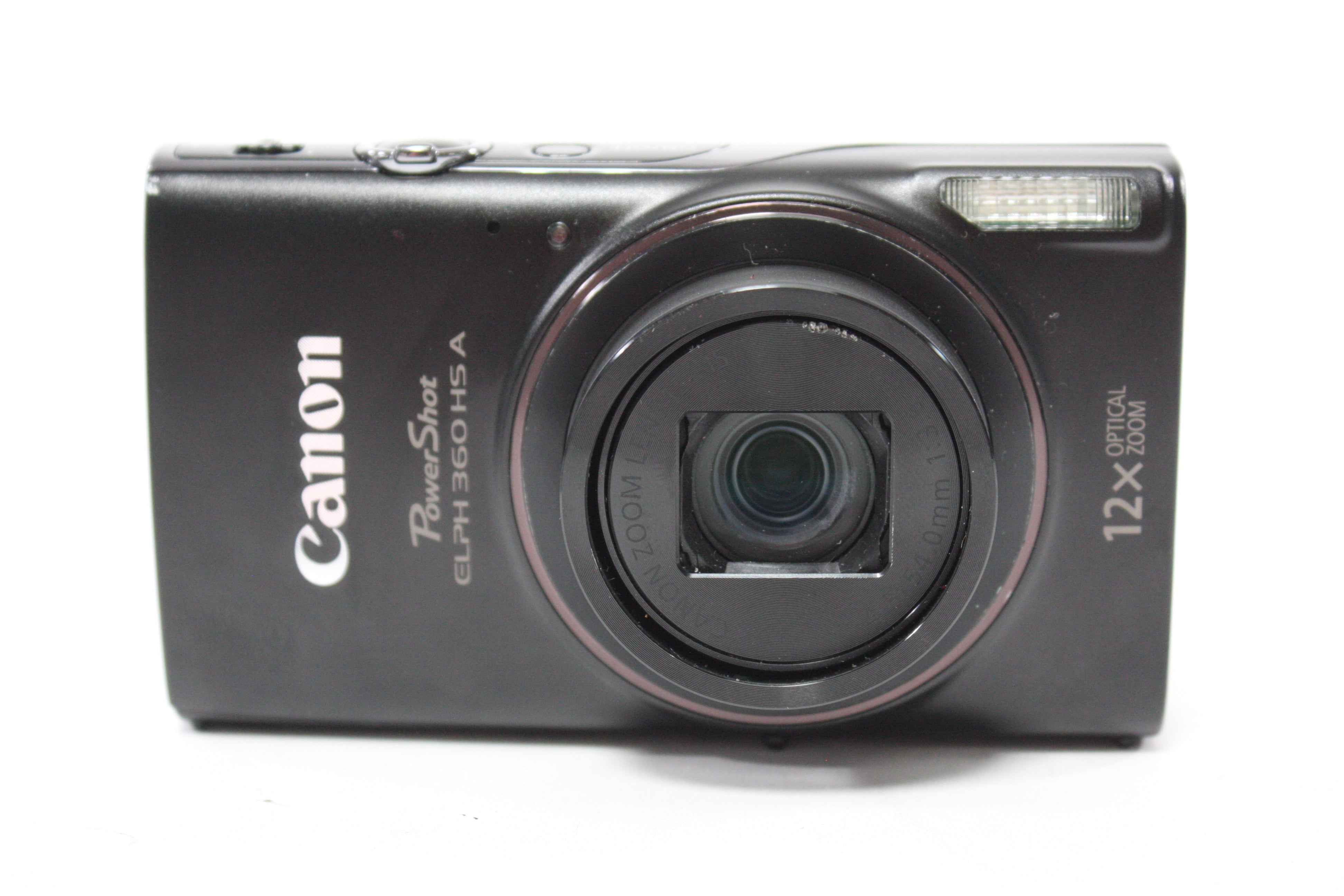 Canon PowerShot ELPH 360 HS A Digital Point and Shoot Camera 12x Zoom 20mp AS-IS