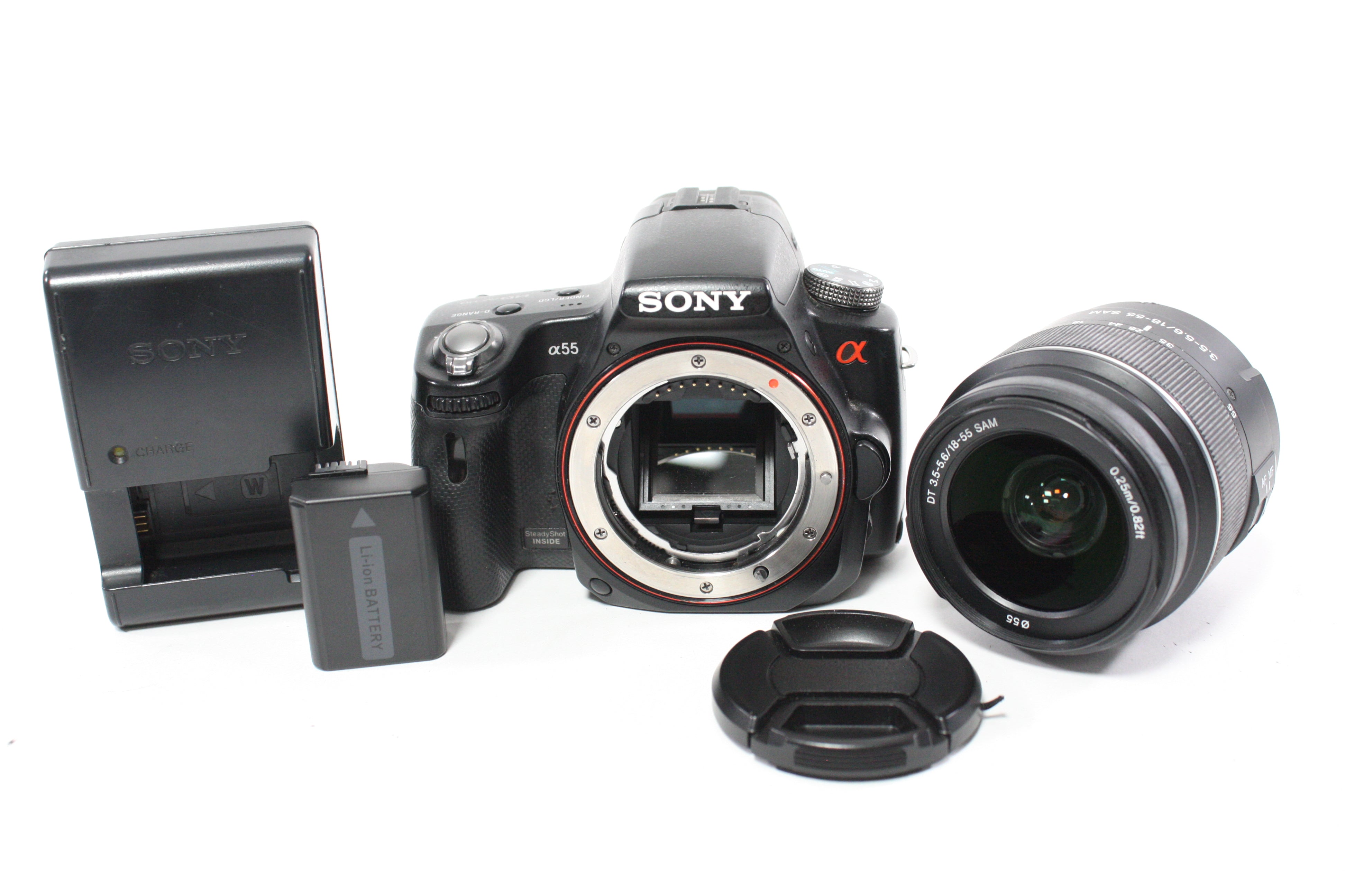 Sony a55 DSLR Camera with Sony 18-55mm f/3.5-5.6 DT SAM Lens with Shutter Count 49,764