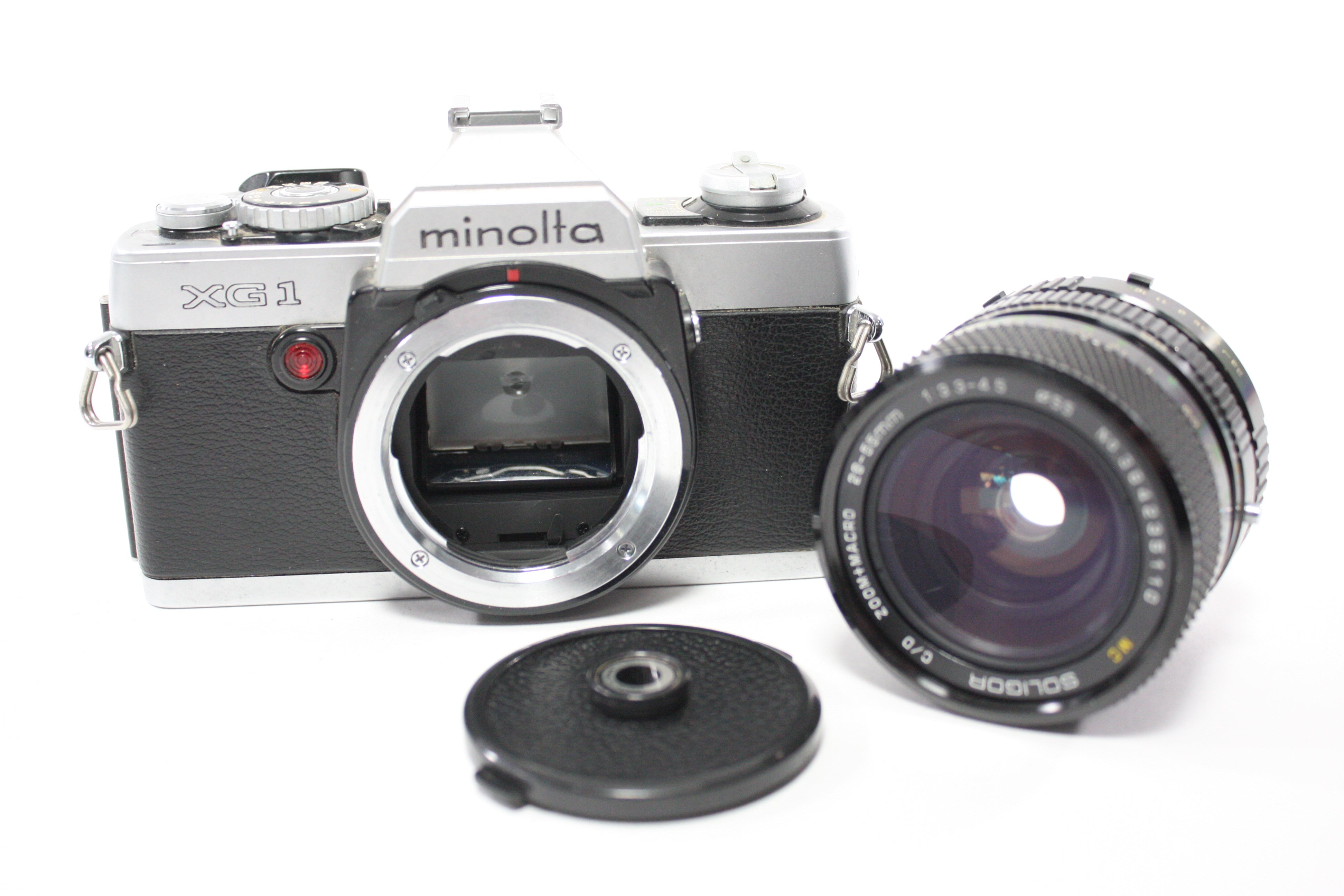 Minolta XG1 35mm SLR Camera with Soligor 28-55mm f/3.3-4.5 C/D Zoom Macro Lens