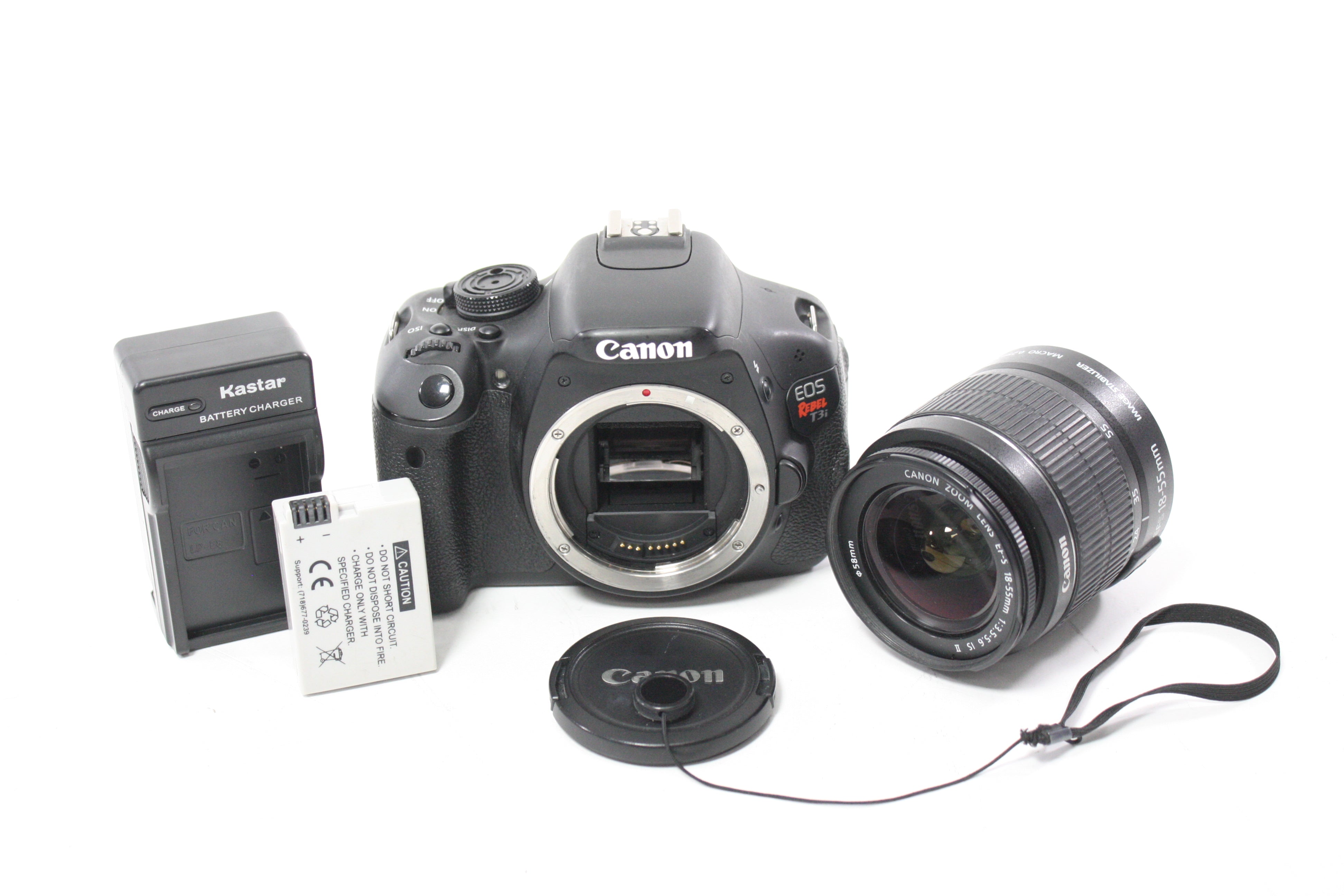 Canon EOS Rebel T3i DSLR Camera with 18-55mm f/3.5-5.6 EF-S IS II Lens with Shutter Count 8,778 (Please Read)
