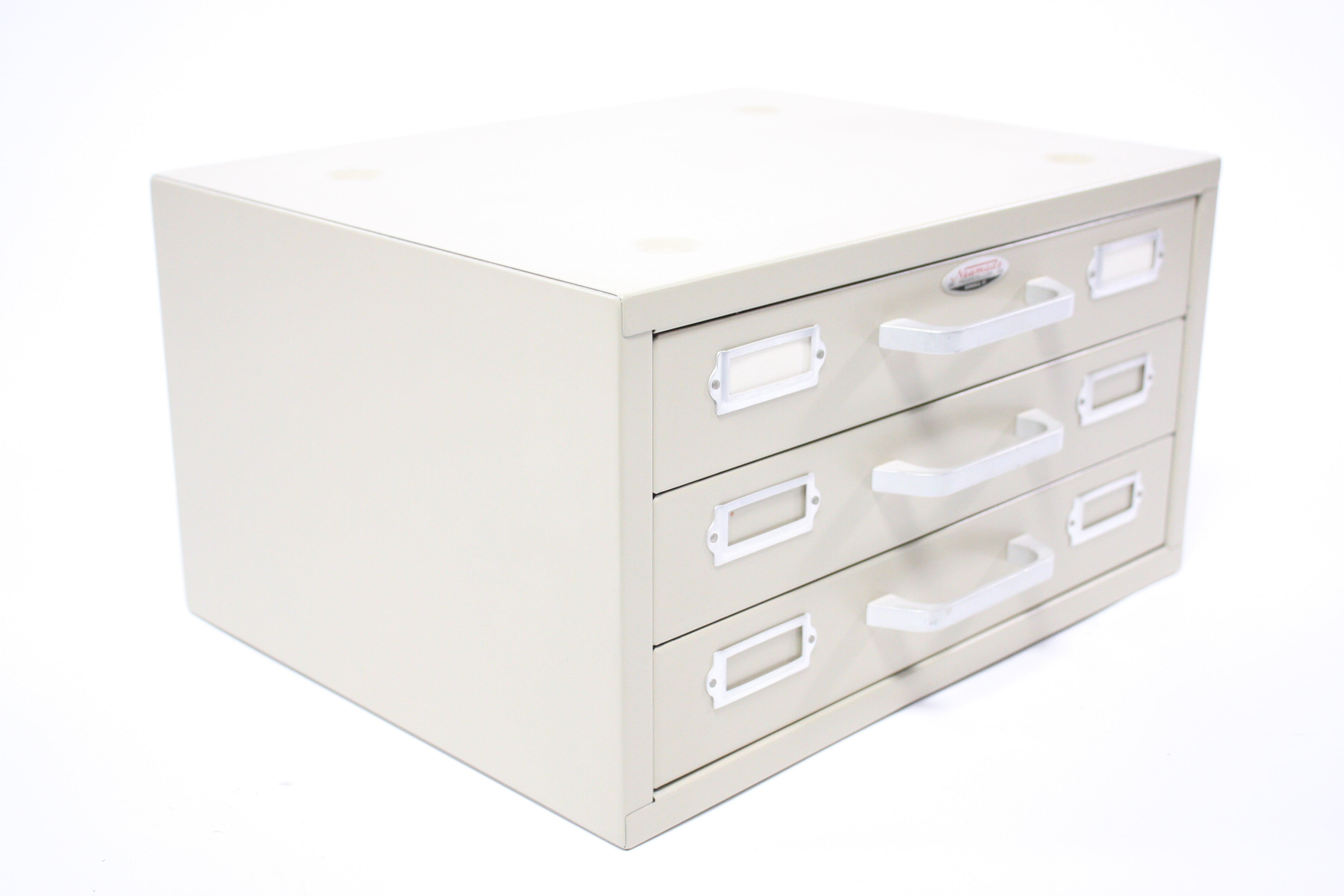 Neumade 3 Drawer Stackable Metal Filing Cabinet for Slides