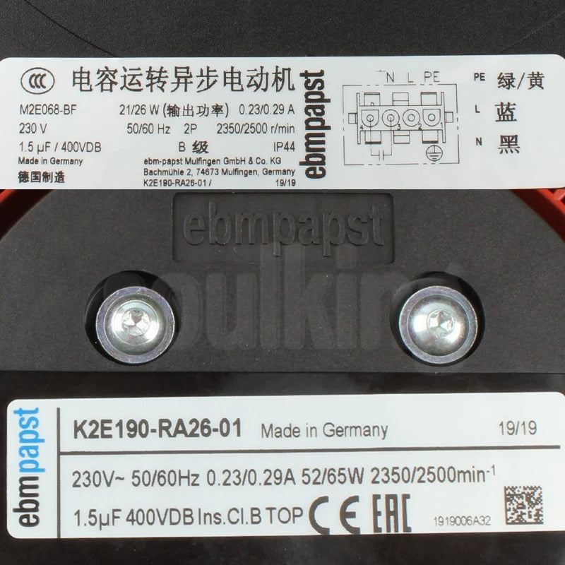 ebmpapst K2E190-RA26-01 Cooling Fan