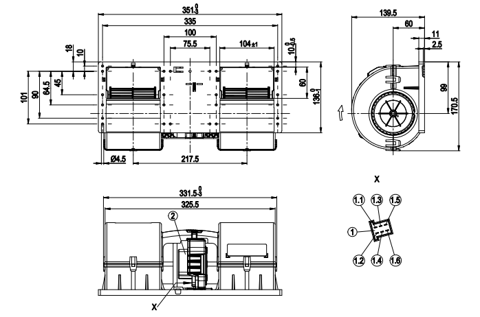 Ebm-papst K3G097-AK34-65 Motor M3G074-CF