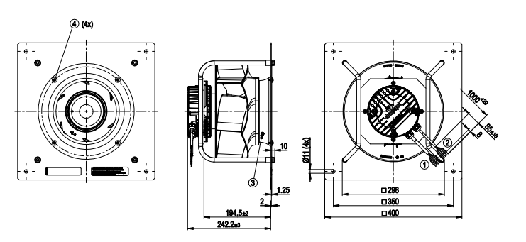 K3G280-RR03-H2 ebm-papst Fan