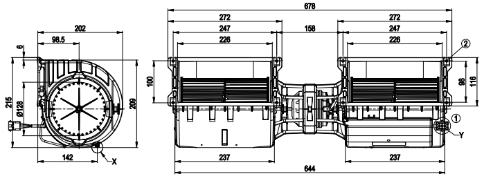 K4E146-AB73-21 Ebm papst centrifugal fan