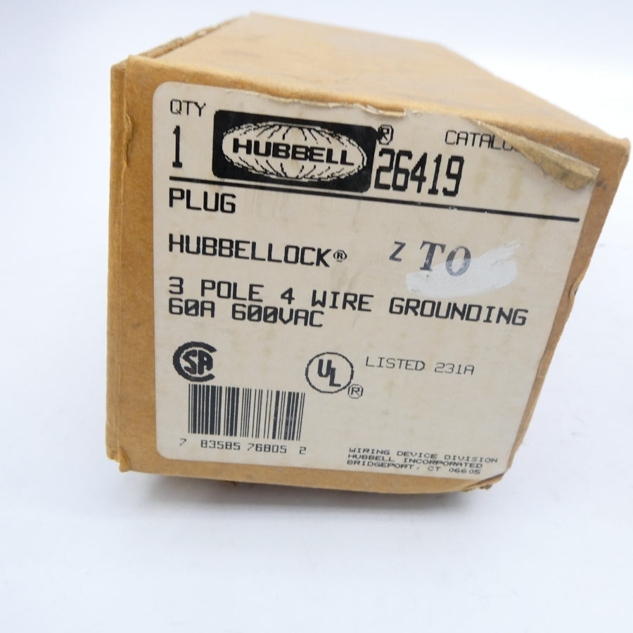 HUBBELL 26419 600VAC 60A NSMP