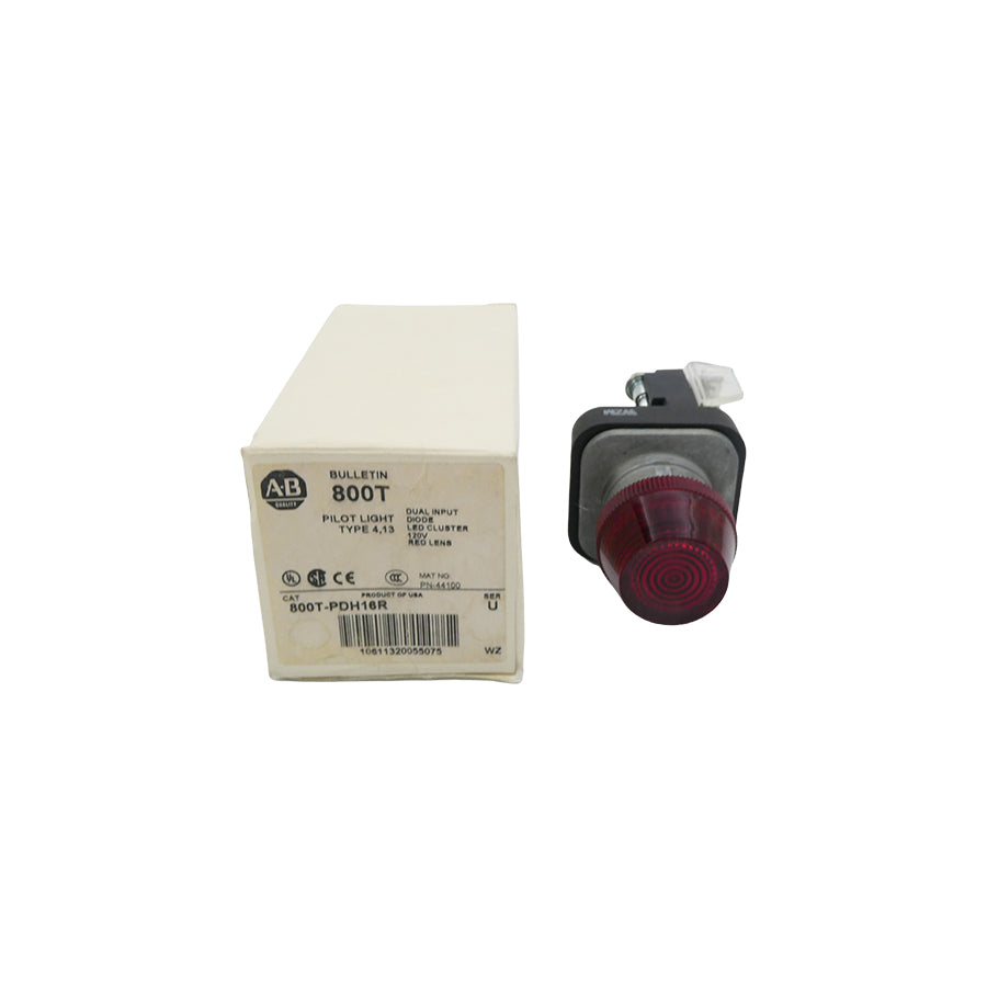 ALLEN BRADLEY 800T-PDH16R SER. U 120V (WH) NSMP