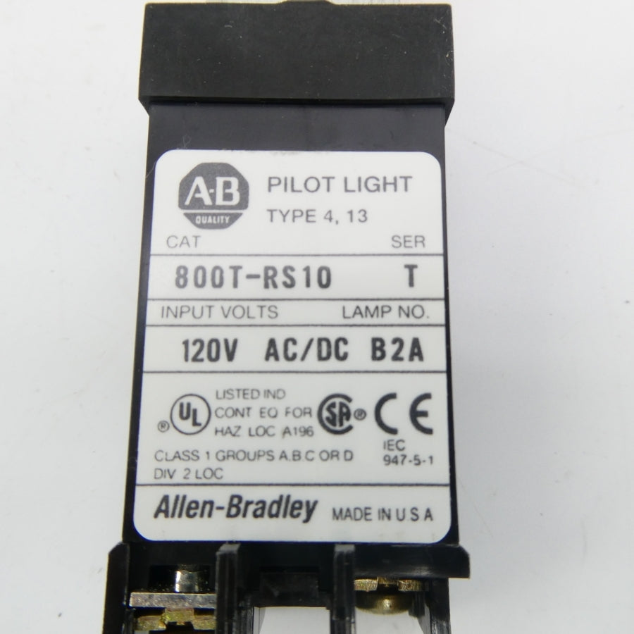 ALLEN BRADLEY 800T-RS10A SER. T 120VAC/DC (GY/BL) NSMP