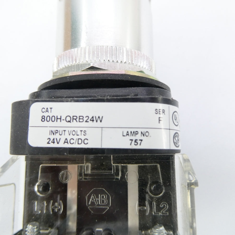 ALLEN BRADLEY 800H-QRB24W SER. F 24VAC/DC NSNP