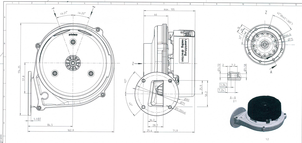 NRG118/0800-3612-030204-V27.1 Ebm-Papst FAN