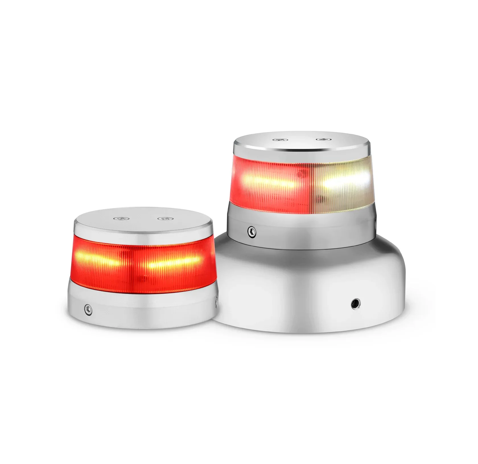 Whelen ORION 360 Red / White Split LED Beacon 14 VDC, 3.75"" Base 01-0772010-72