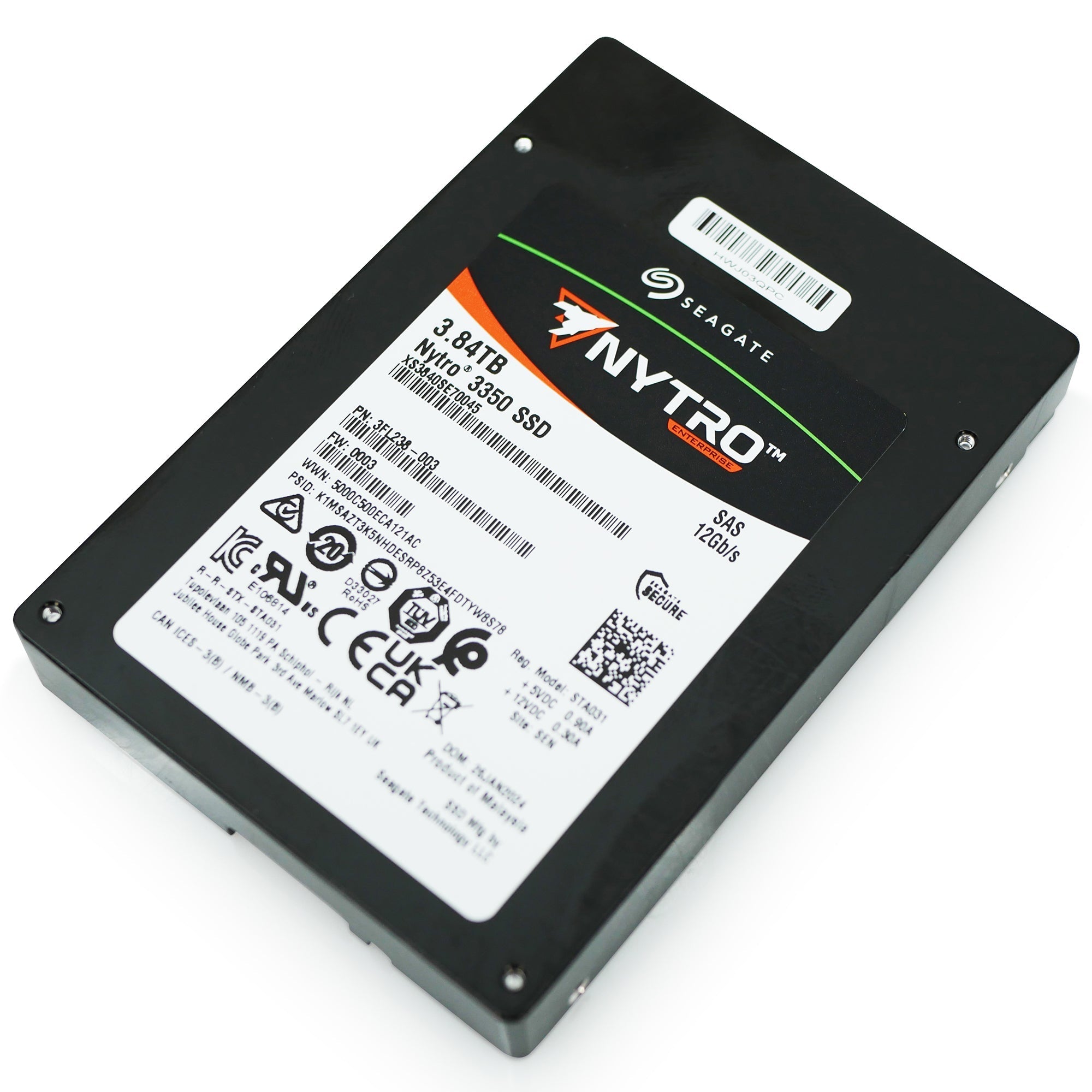 Seagate Nytro 3350 XS3840SE70045 3.84TB 1 DWPD SAS 12Gb/s 3D TLC 2.5in Solid State Drive