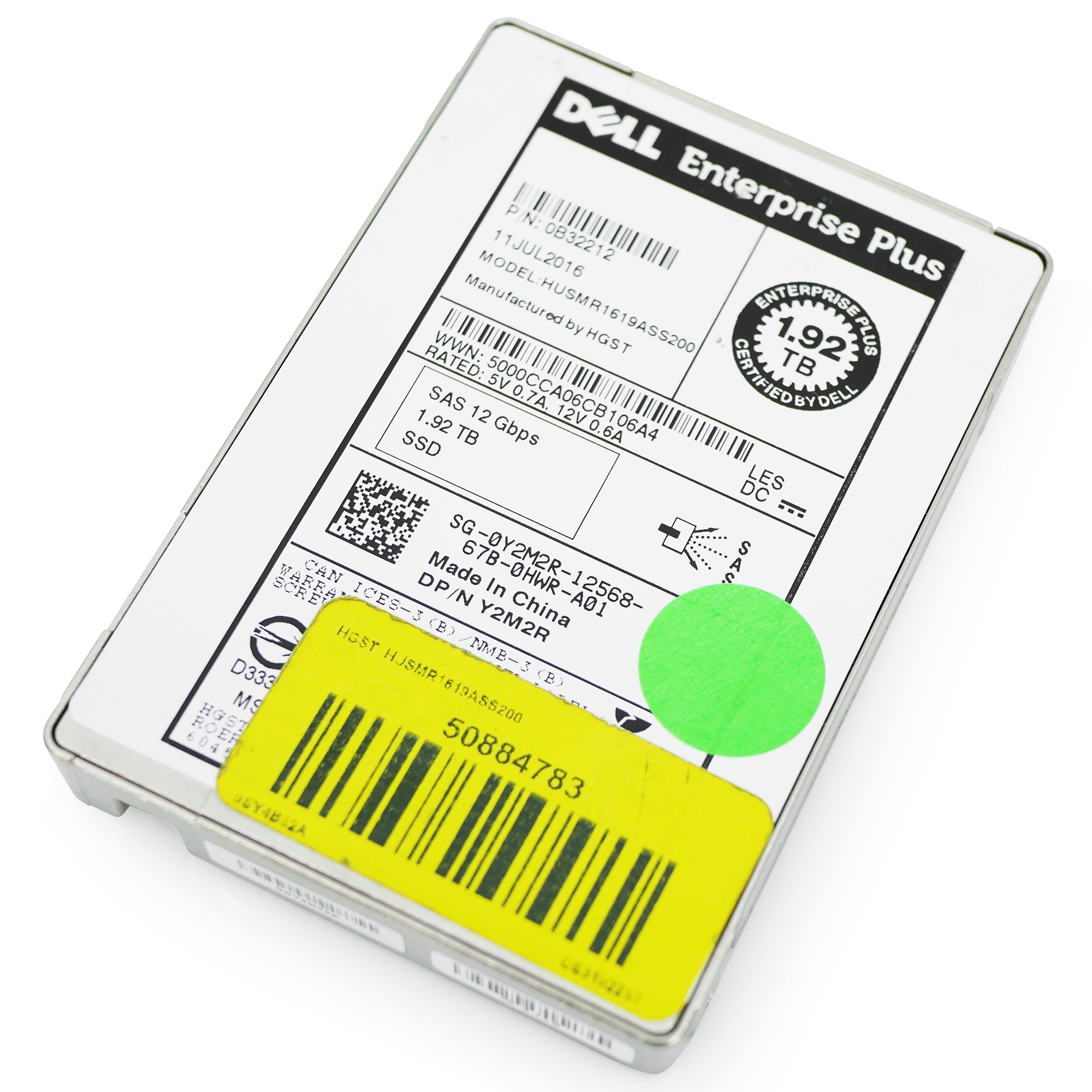 Dell/HGST Ultrastar DC SS200 HUSMR1619ASS200 0B32212 1.92TB 1 DWPD SAS 12Gb/s MLC 2.5in Refurbished SSD
