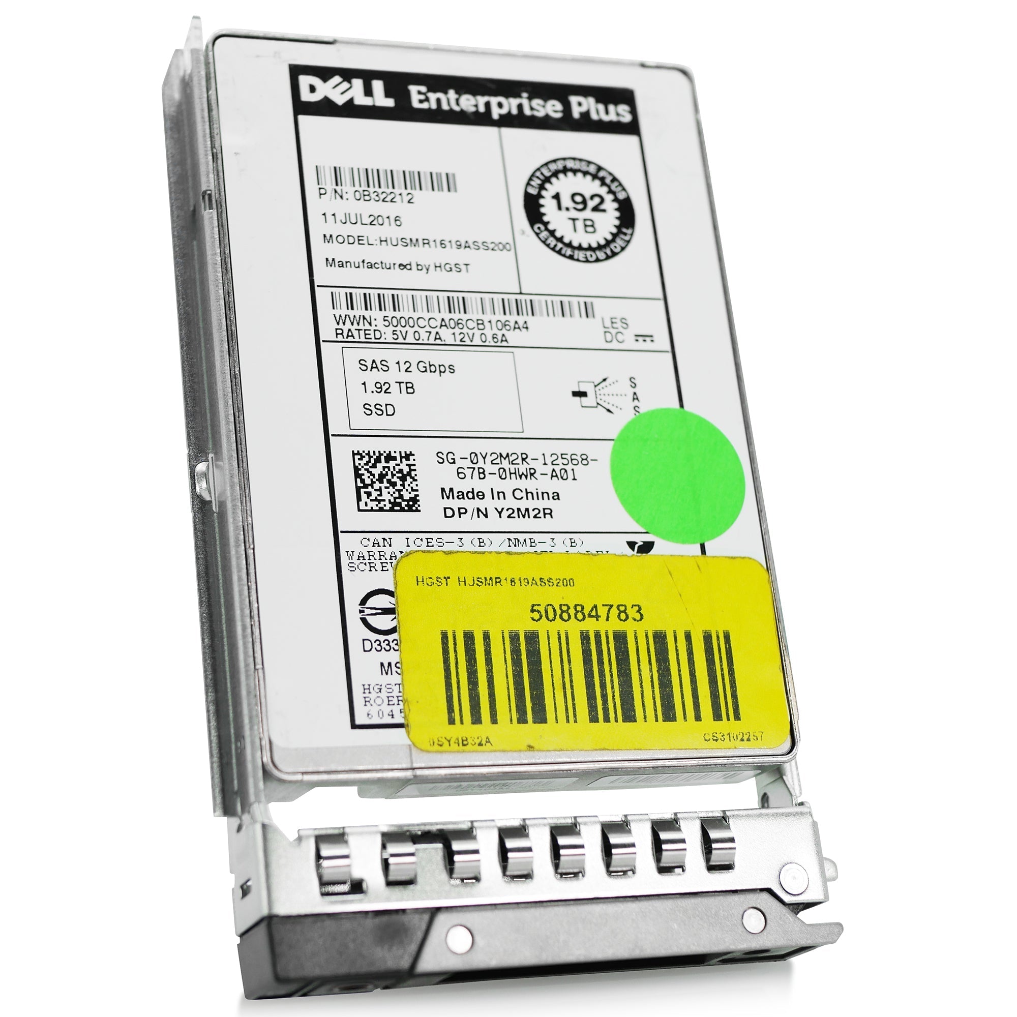 Dell G14 0Y2M2R 1.92TB 1 DWPD SAS 12Gb/s MLC 2.5in Refurbished SSD