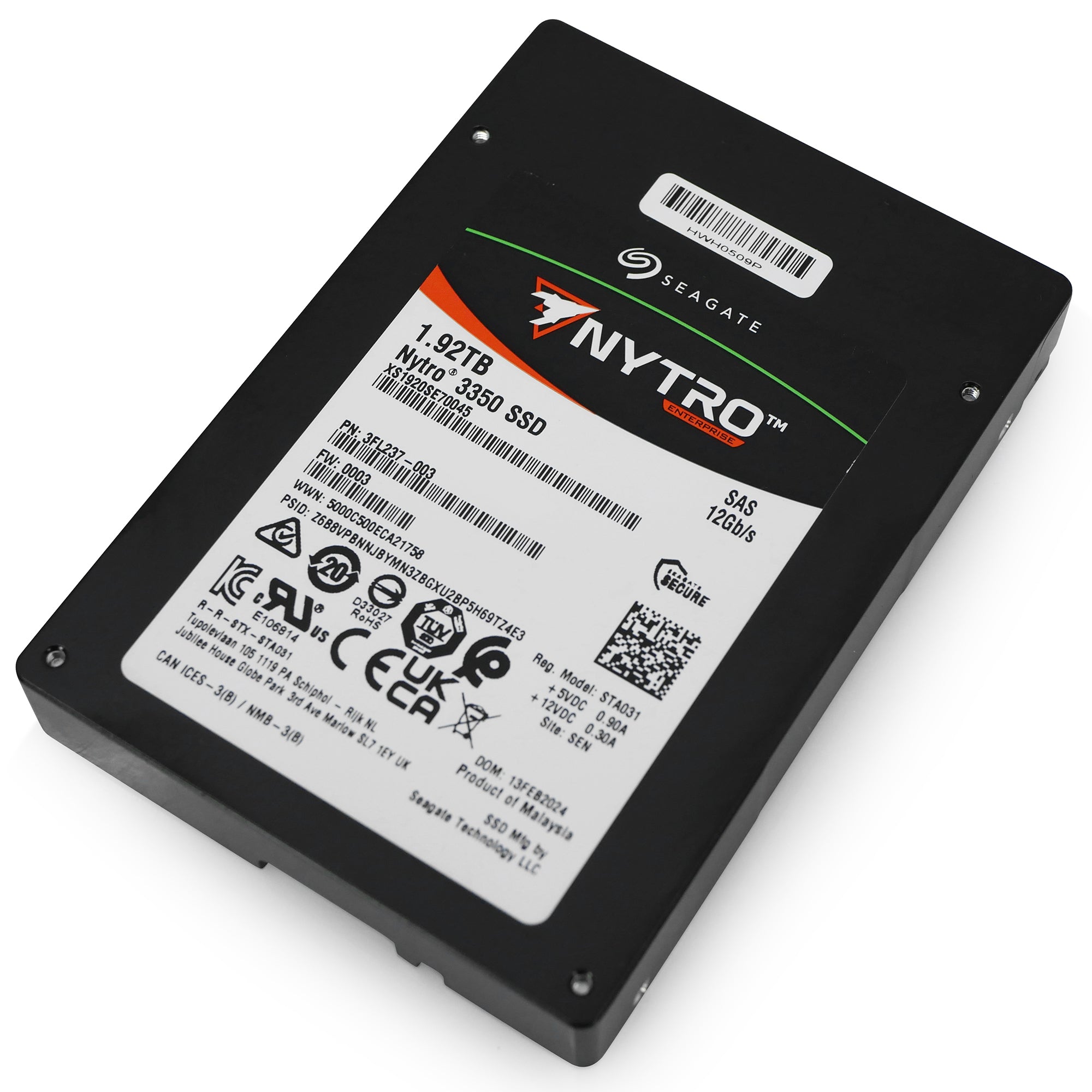 Seagate Nytro 3350 XS1920SE70045 1.92TB 1 DWPD SAS 12Gb/s 3D TLC 2.5in Solid State Drive