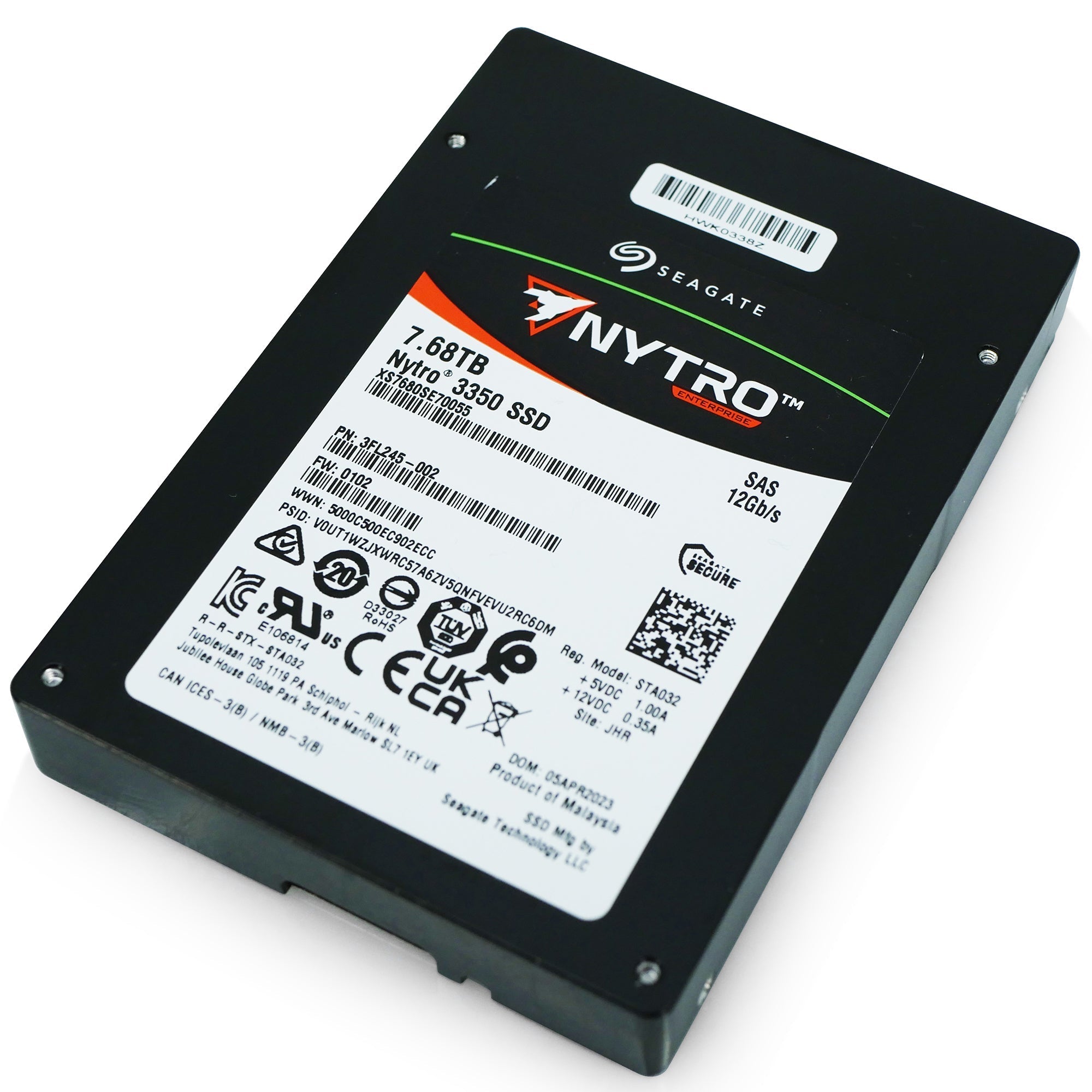 Seagate Nytro 3332 XS7680SE70055 7.68TB 1 DWPD SAS 12Gb/s 3D TLC 2.5in Solid State Drive