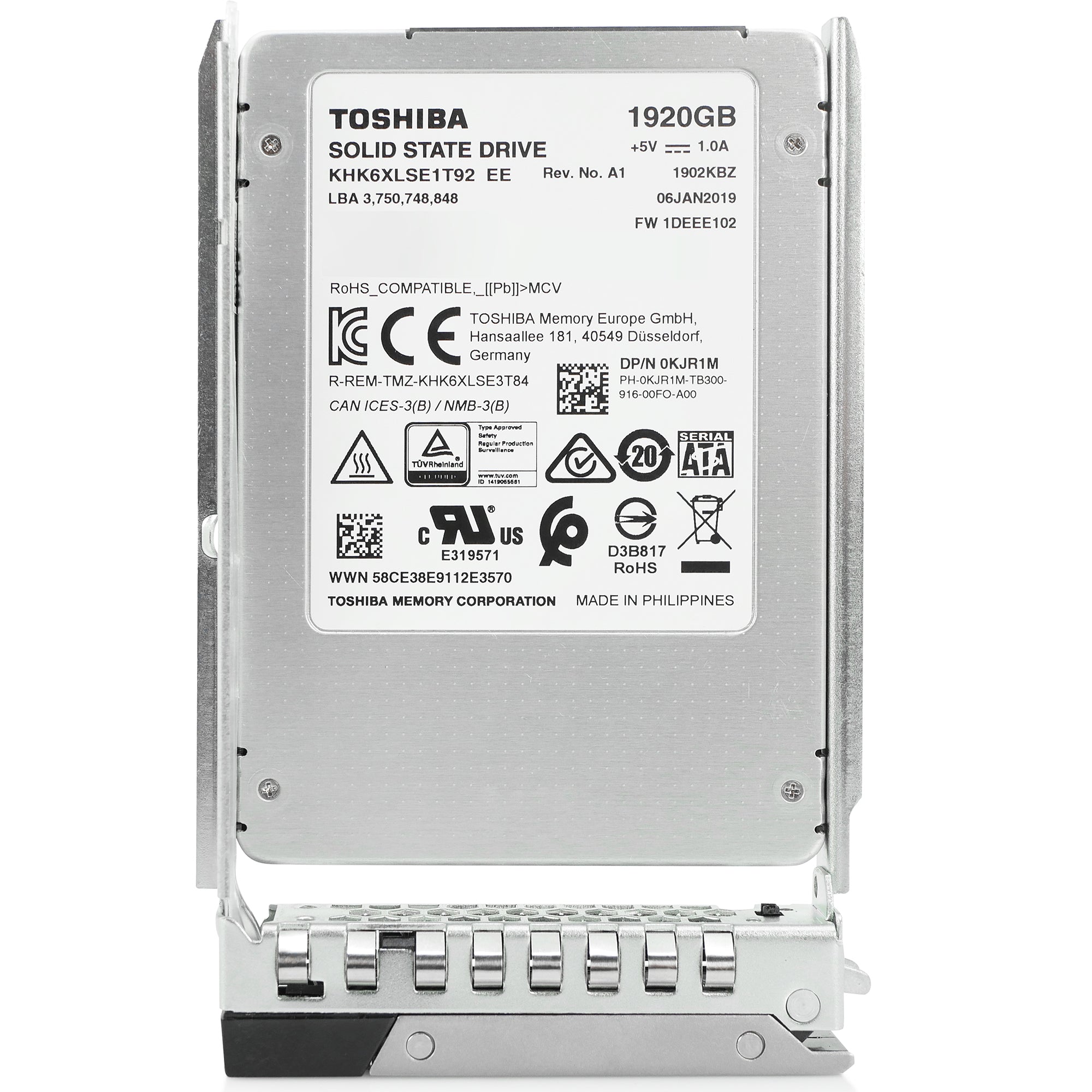 Dell G14 0KJR1M 1.92TB 0.6 DWPD SATA 6Gb/s 3D TLC 2.5in Refurbished SSD