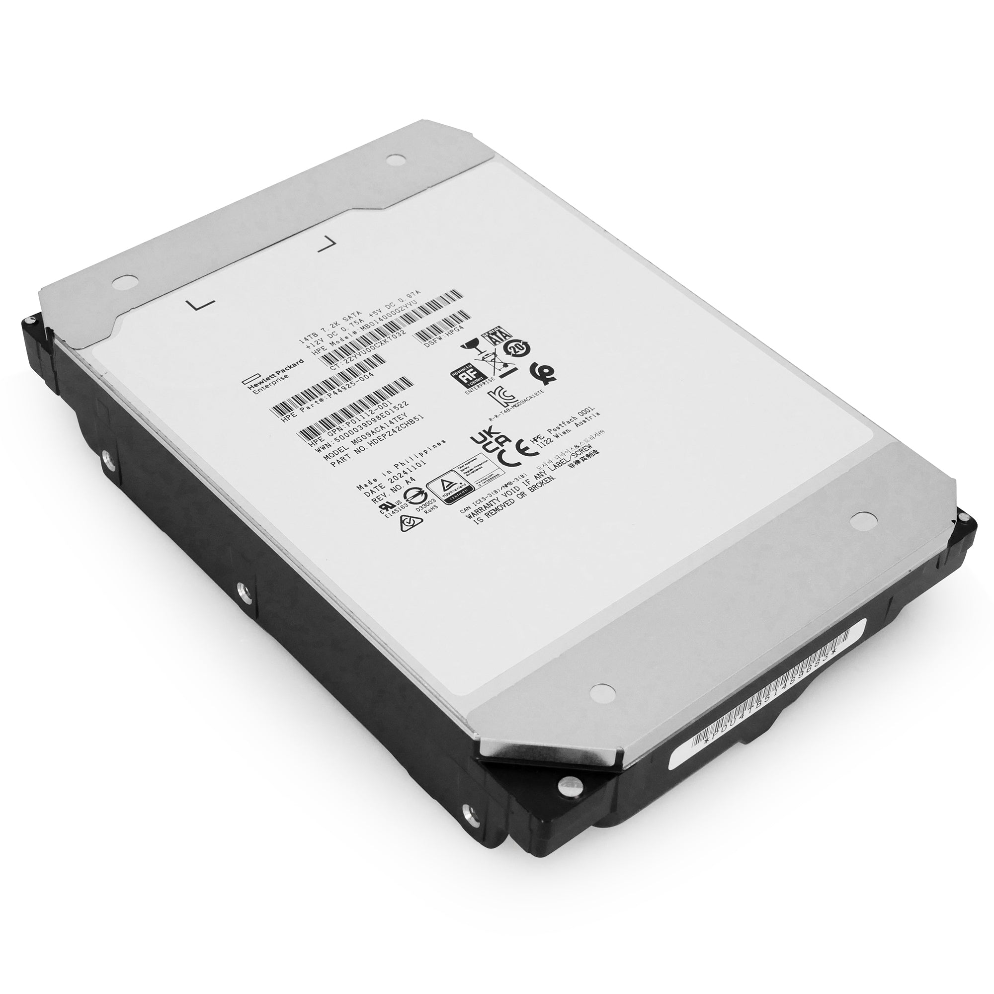 HP/Toshiba MG09 14TB MG09ACA14TEY HP P44925-004 7.2K RPM SATA 6Gb/s 4kn 3.5in Hard Drive