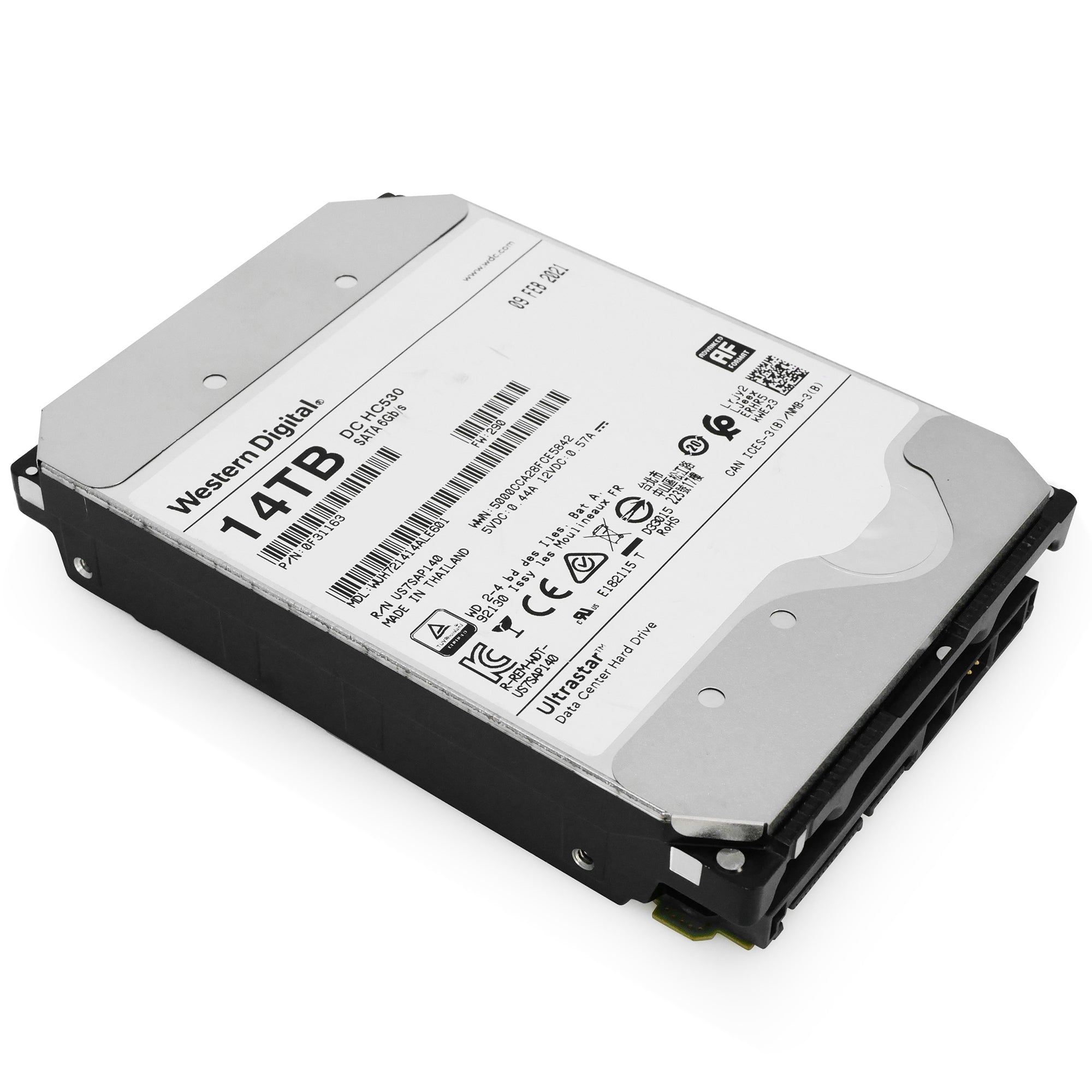 Western Digital Ultrastar DC HC530 WUH721414ALE601 0F31163 14TB 7.2K RPM SATA 6Gb/s 512e 3.5in Refurbished HDD