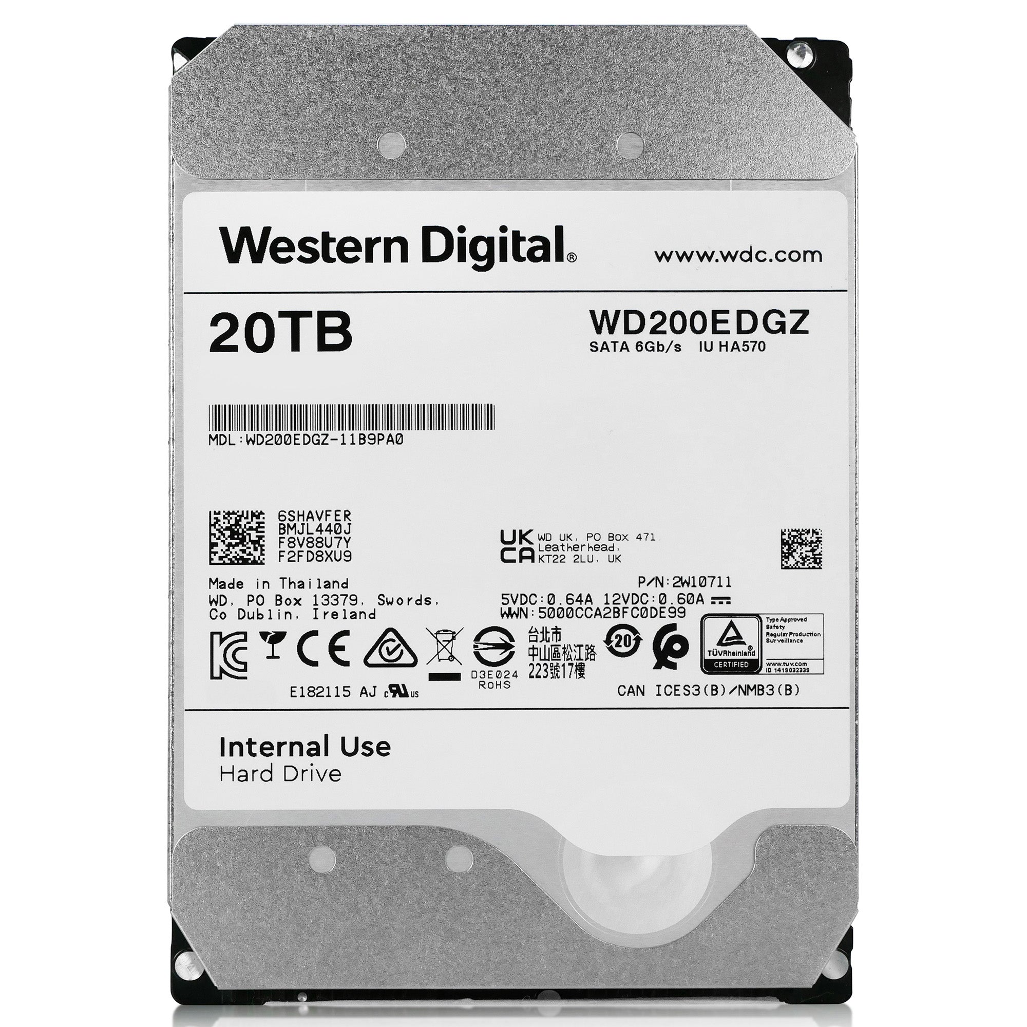 Western Digital WD200EDGZ 20TB 7.2K RPM SATA 6Gb/s 512e 3.5in Hard Drive