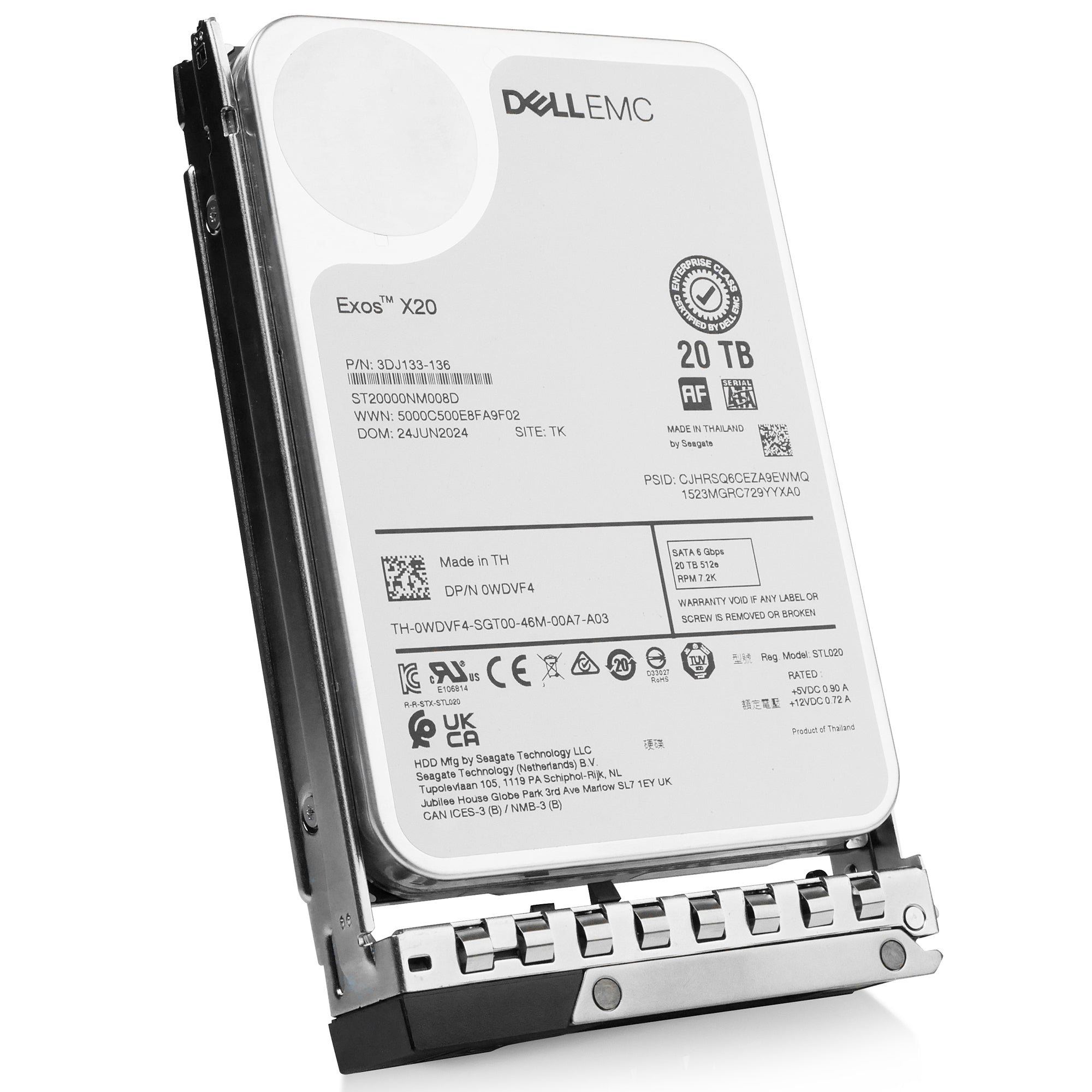 Dell G14 161-BBWF 20TB 7.2K RPM SATA 6Gb/s 512e 3.5in Hard Drive