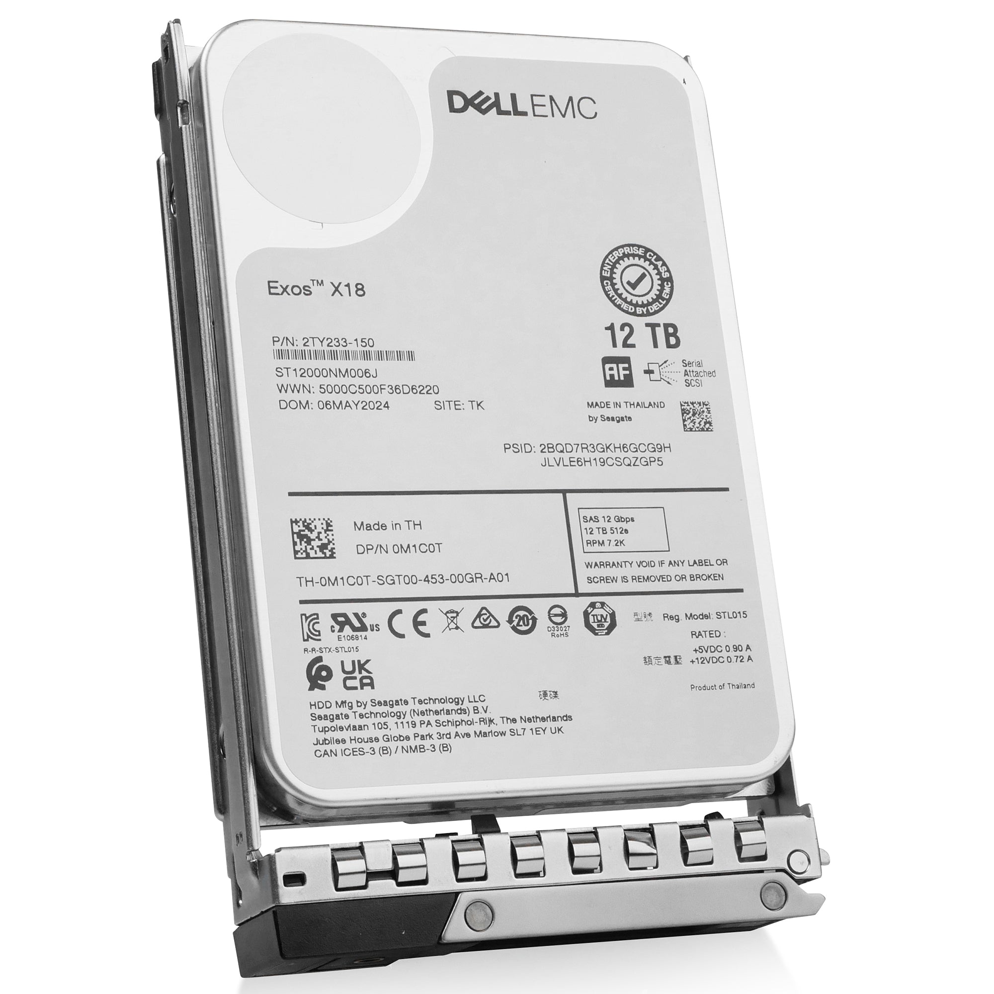 Dell G14 0X425Y 12TB 7.2K RPM SAS 12Gb/s 512e 3.5in Hard Drive