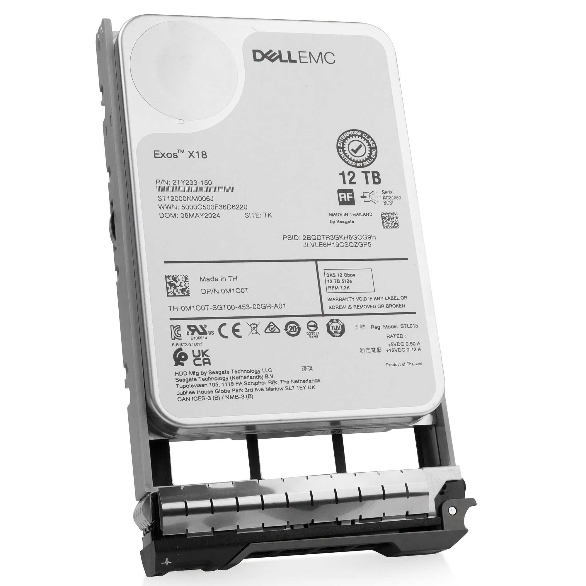 Dell G13 03HM74 12TB 7.2K RPM SAS 12Gb/s 512e 3.5in Hard Drive