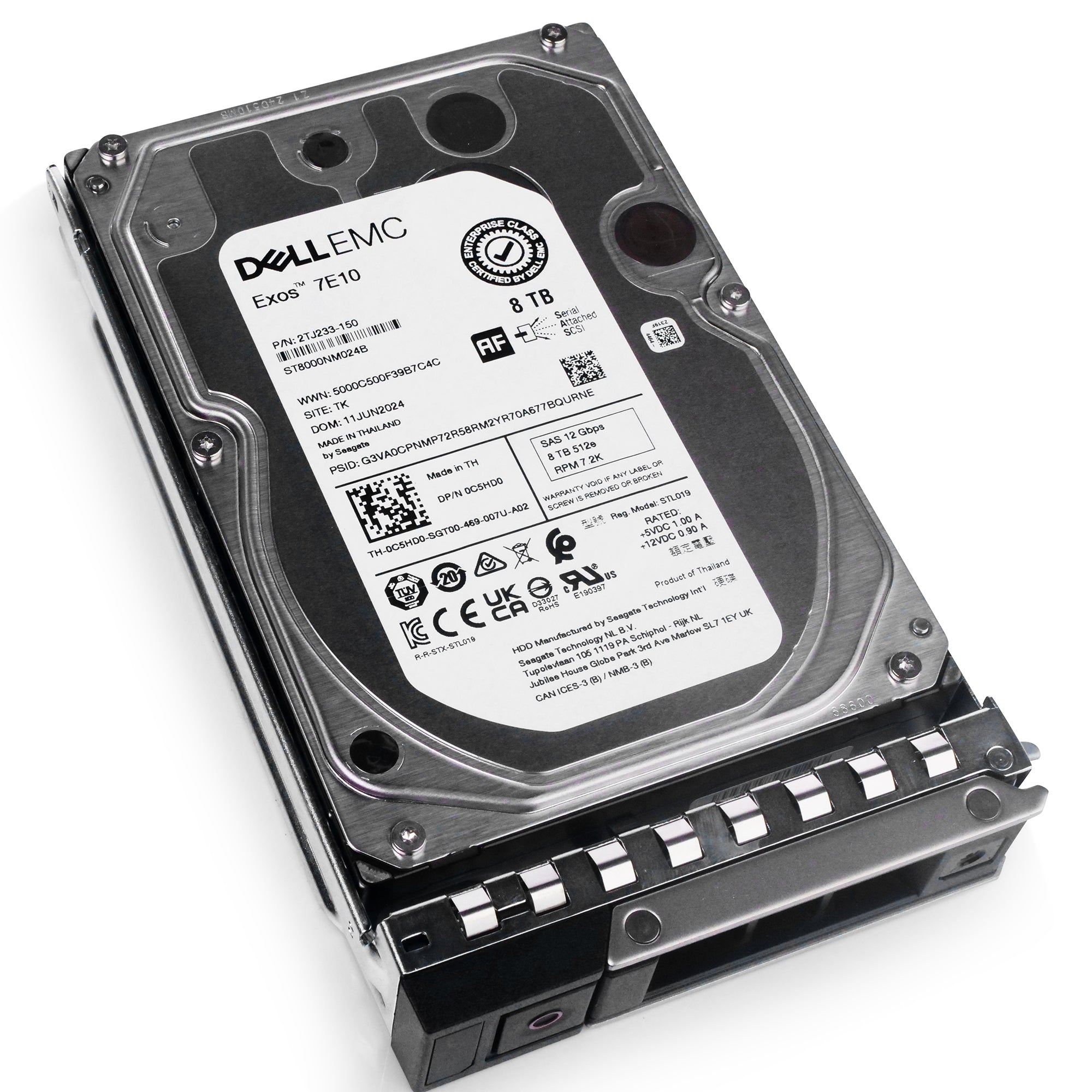 Dell G14 400-BLLM 8TB 7.2K RPM SAS 12Gb/s 512e 3.5in Hard Drive