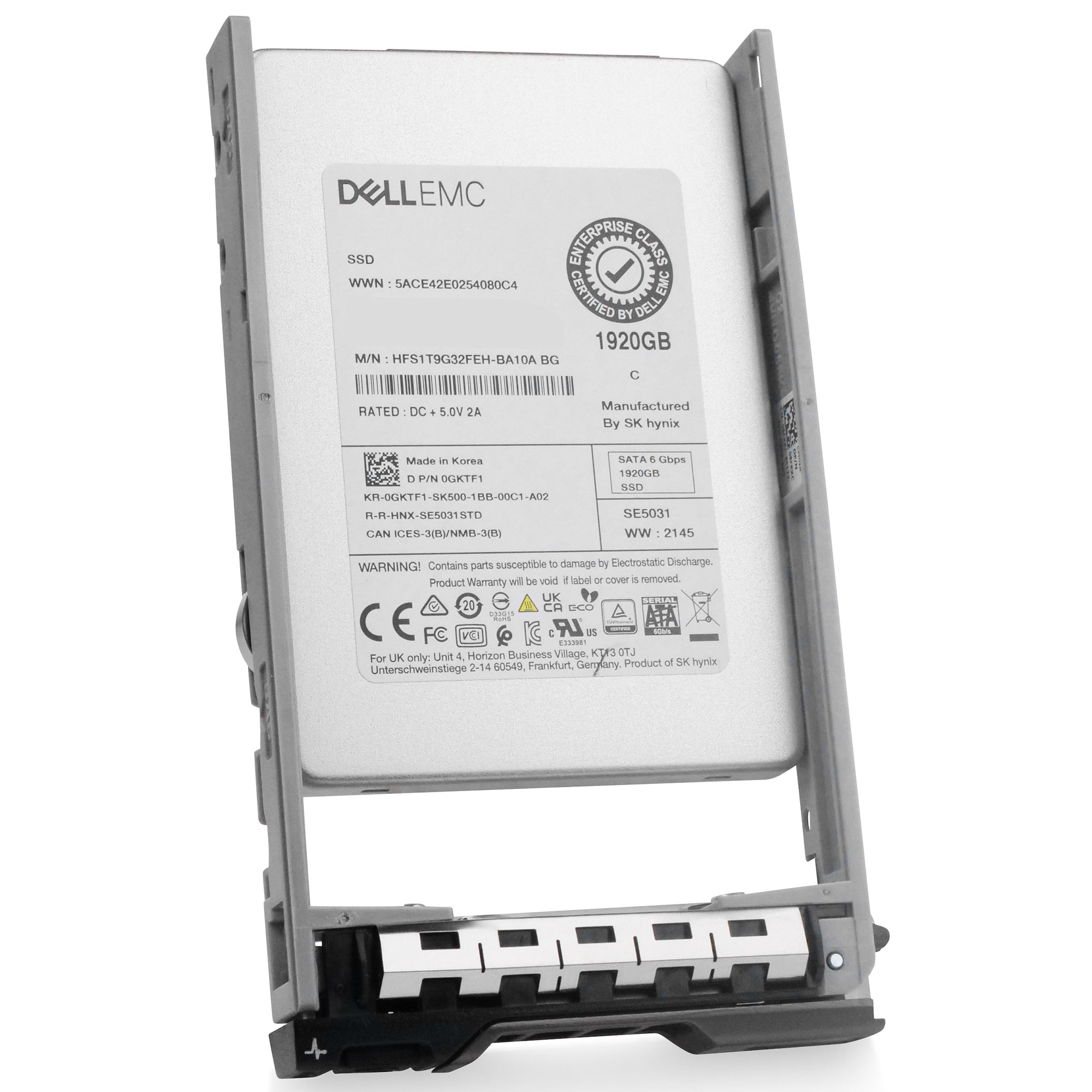 Dell G13 0PWVPP 1.92TB 3 DWPD SATA 6Gb/s Mixed Use 3D TLC 2.5in Refurbished SSD