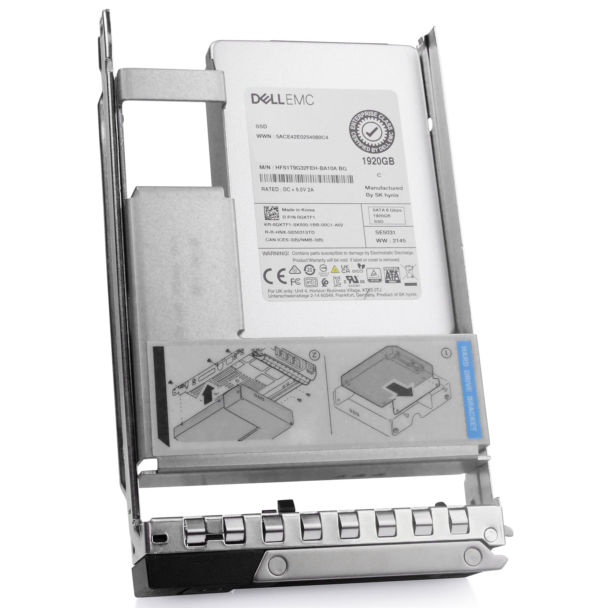 Dell G14 0GKTF1 1.92TB SATA 6Gb/s 3D TLC Hybrid 3.5in Refurbished SSD