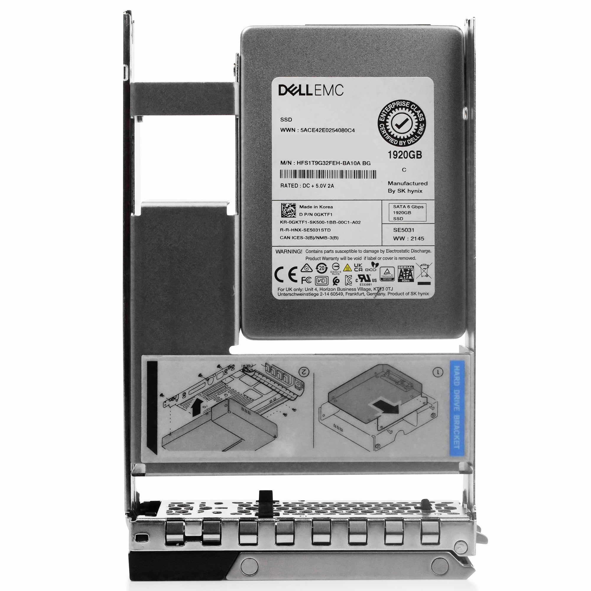Dell G14 0GKTF1 1.92TB SATA 6Gb/s 3D TLC Hybrid 3.5in Refurbished SSD