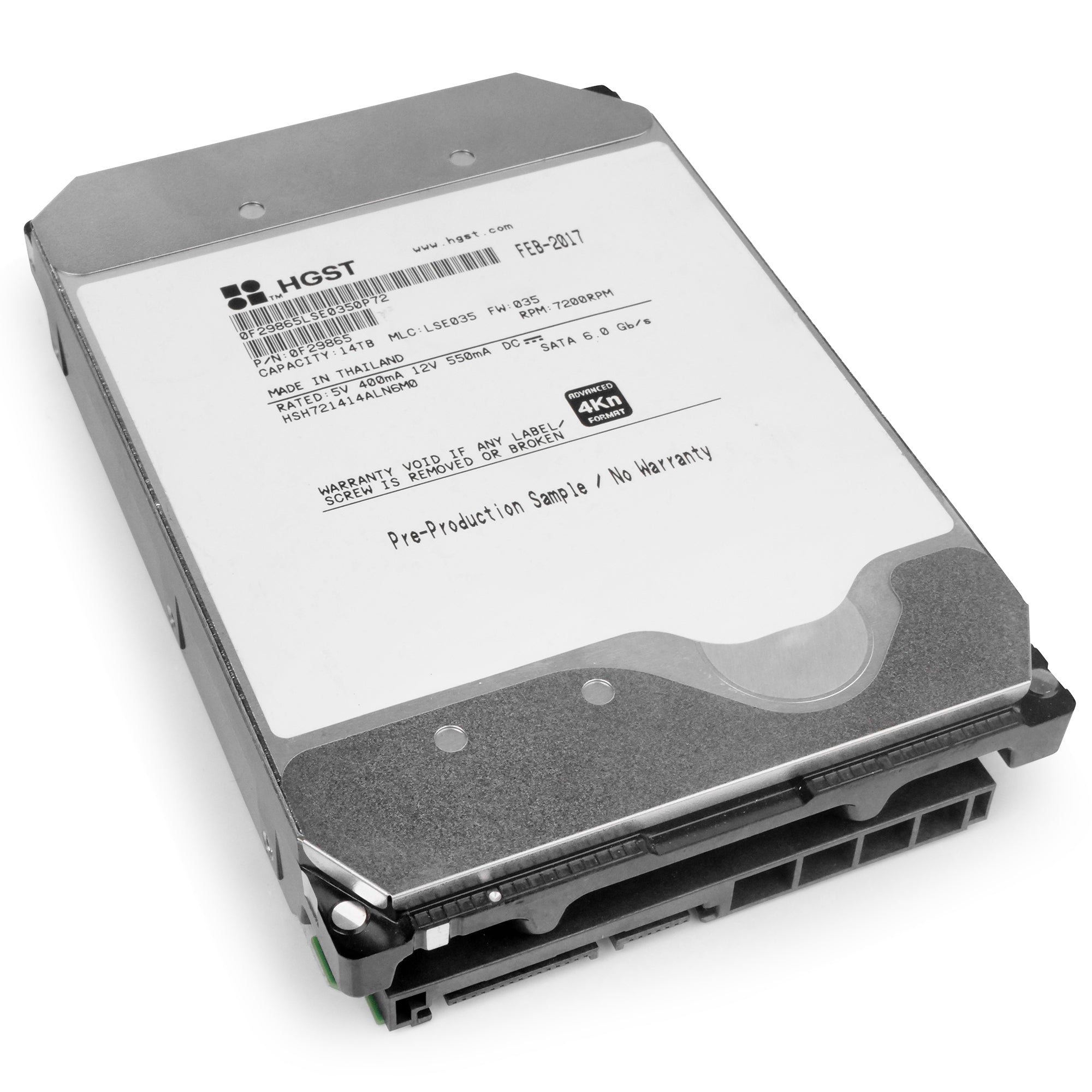 HGST Ultrastar Hs14 HSH721414ALN6M0 0F29865 14TB 7.2K RPM SATA 6Gb/s 4Kn Host Managed SMR 3.5in Refurbished HDD