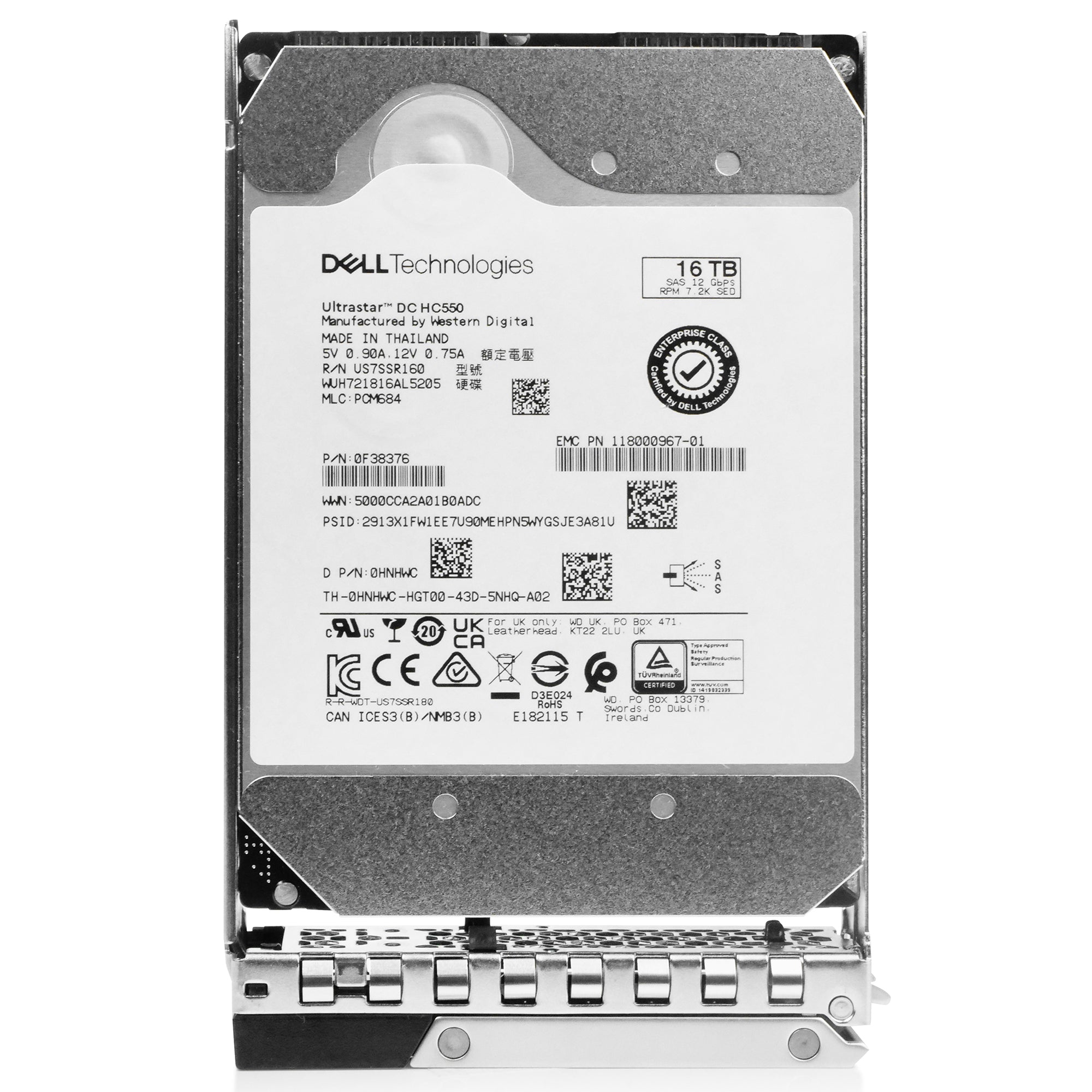 Dell G14 400-BHJH 16TB 7.2K RPM SAS 12Gb/s 512e 3.5in Hard Drive