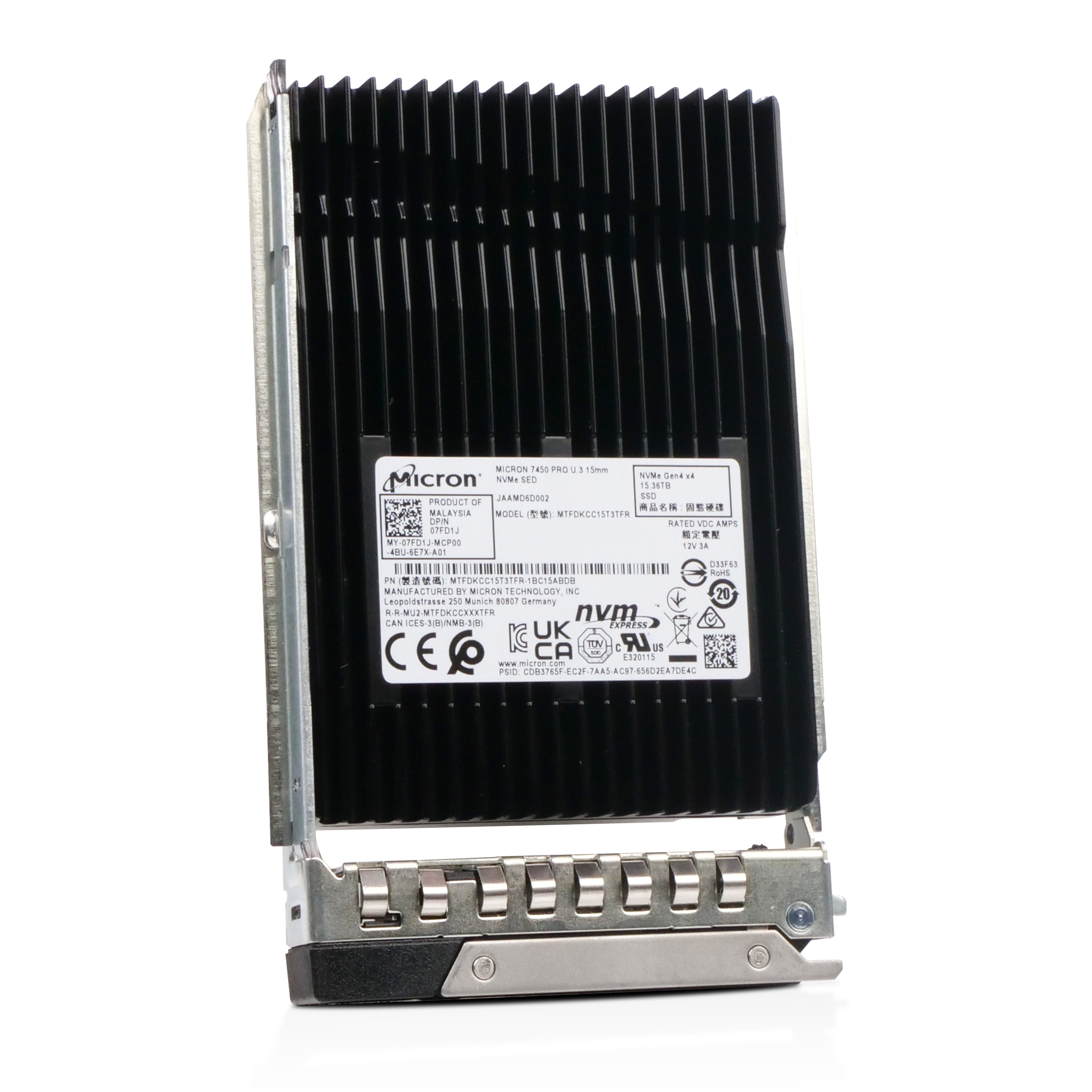 Dell G14 0T36Y2 15.36TB 1 DWPD PCIe Gen 4.0 x4 8GB/s Read-Intensive 3D TLC U.3 NVMe 2.5in Solid State Drive