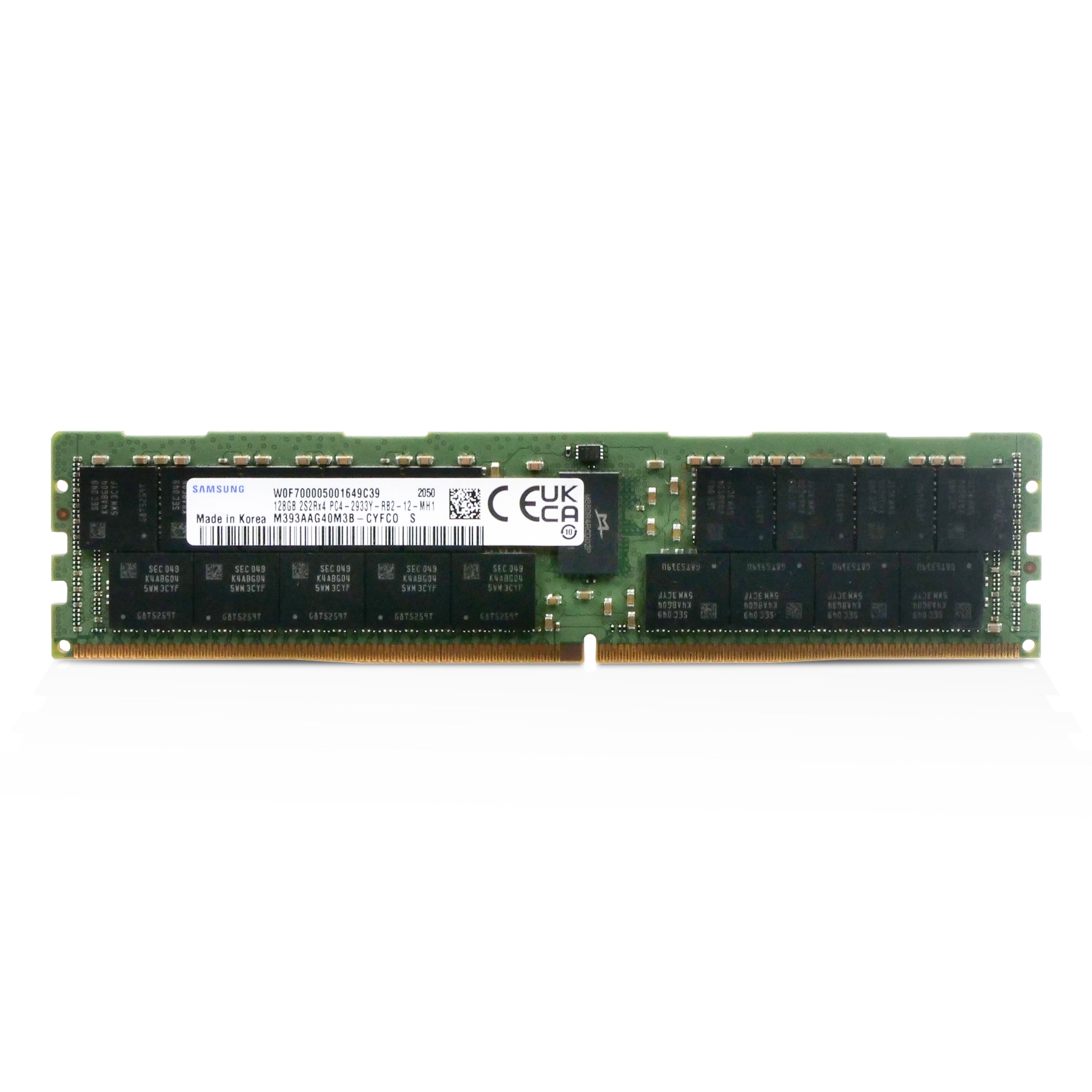 Samsung M393AAG40M3B-CYF 128GB DDR4 2933MHz RDIMM ECC Server RAM (PC4-2933Y-RB2-12-MH1) Seller Refurbished