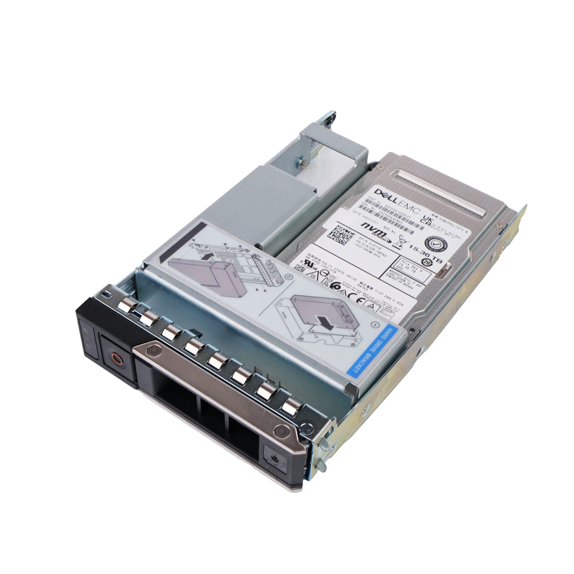 Dell G14 0J91CR 15.36TB 1 DWPD PCIe Gen 4.0 x4 8GB/s 3D TLC U.3 NVMe Hybrid 3.5in SSD