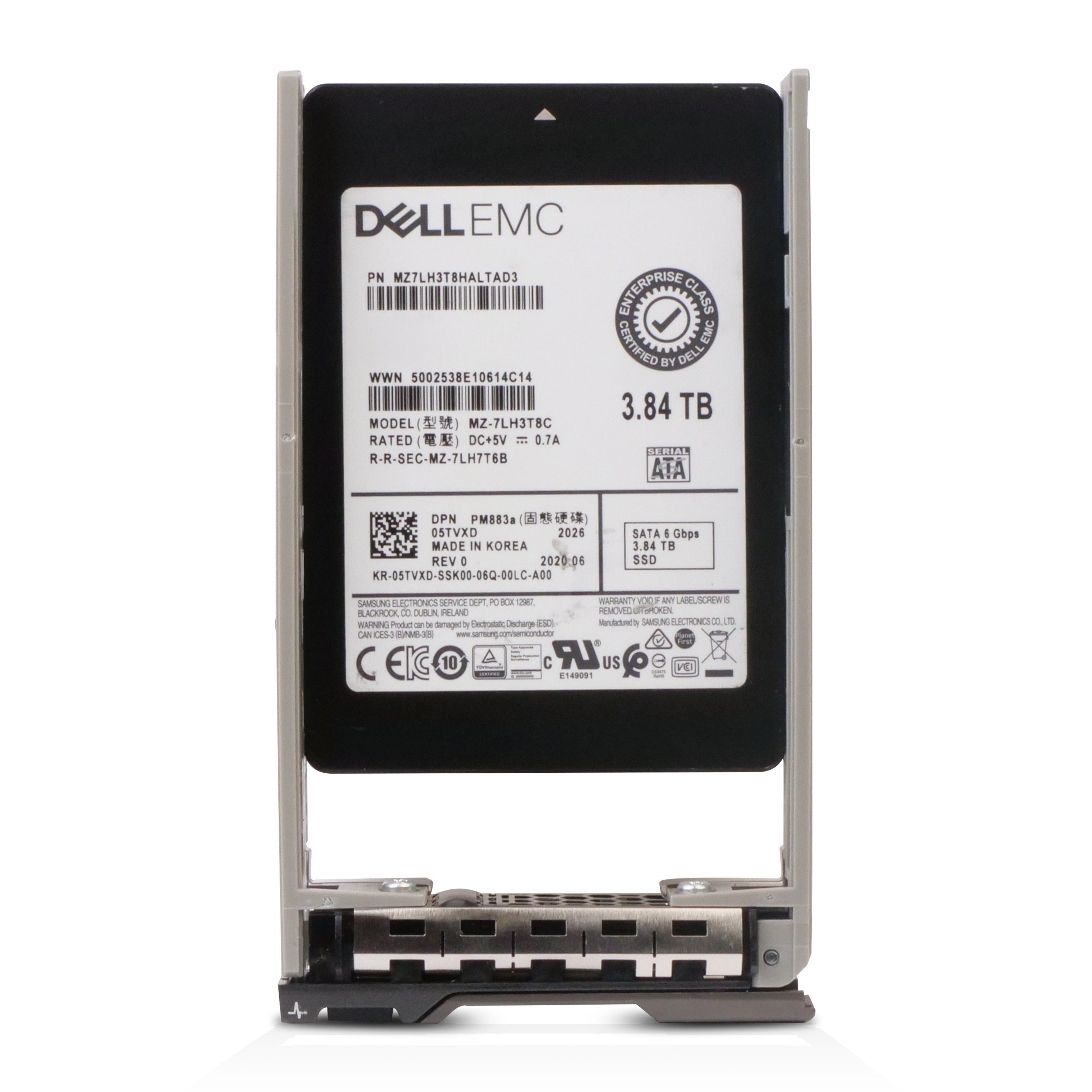 Dell G13 DXVK2 3.84TB 1 DWPD SATA 6Gb/s 3D TLC 2.5in Refurbished SSD