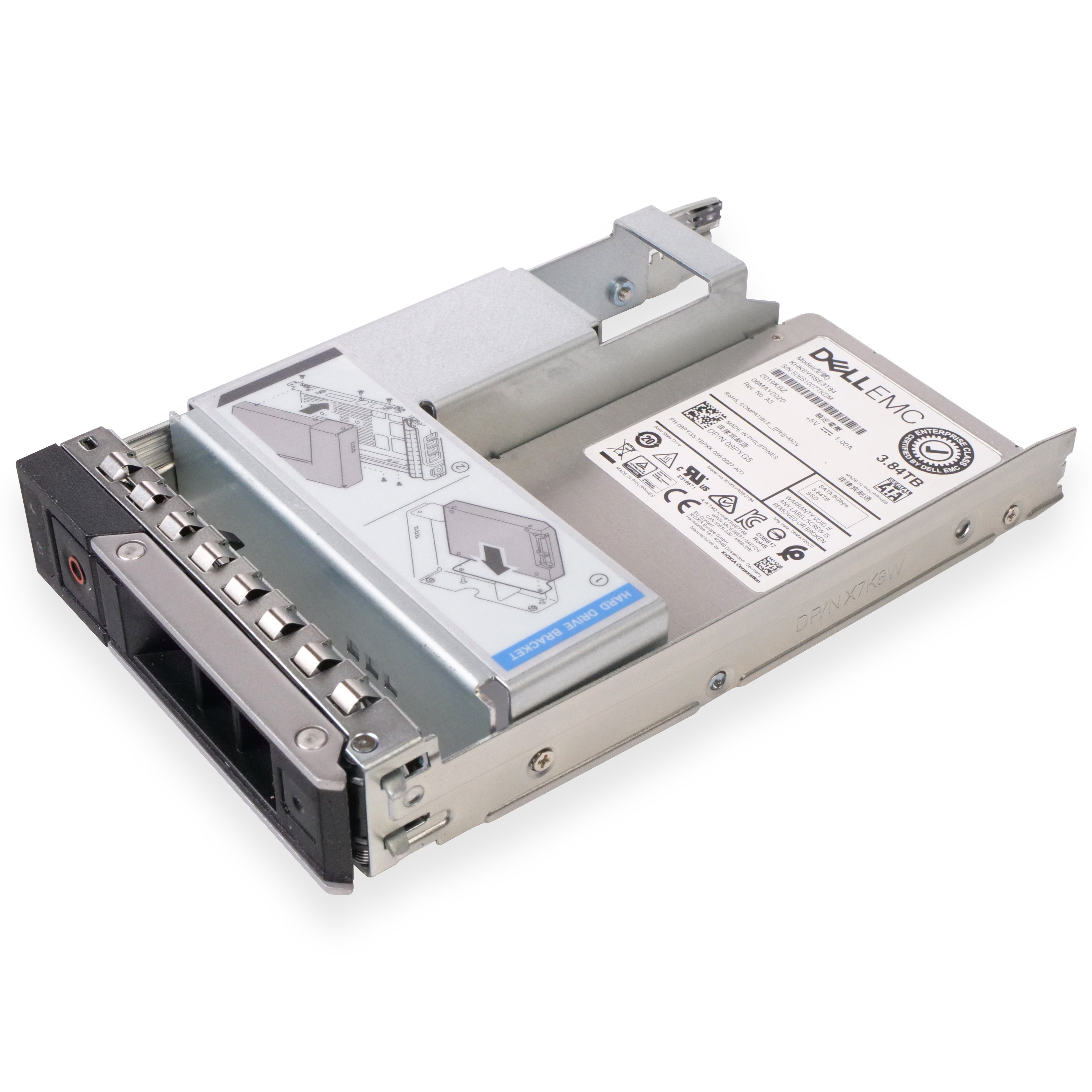 Dell G14 08PYG5 3.84TB 1 DWPD SATA 6Gb/s 3D TLC Hybrid 3.5in Refurbished SSD