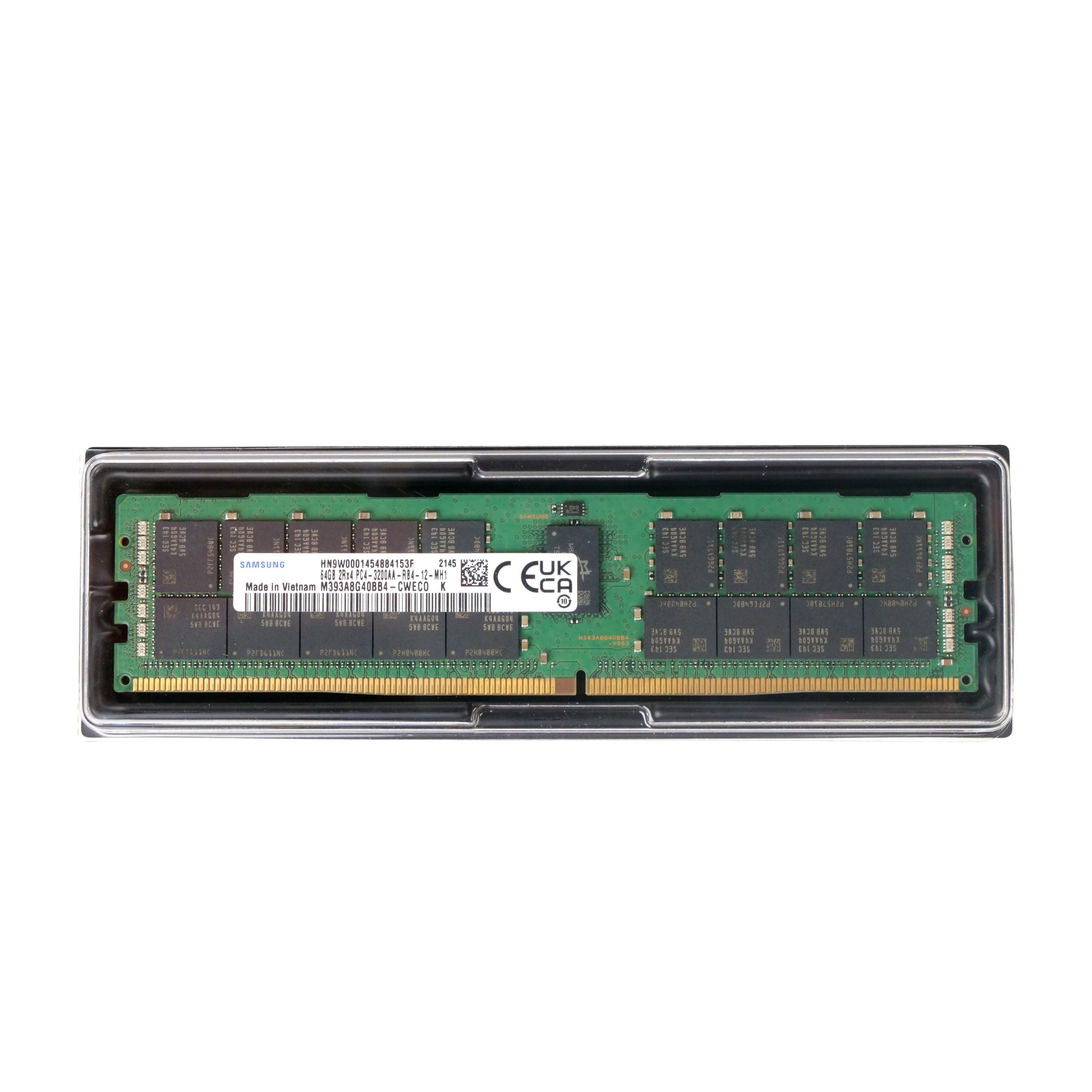 Samsung M393A8G40BB4-CWECO 64GB DDR4 3200MHz RDIMM ECC Server RAM (PC4-25600) Refurbished