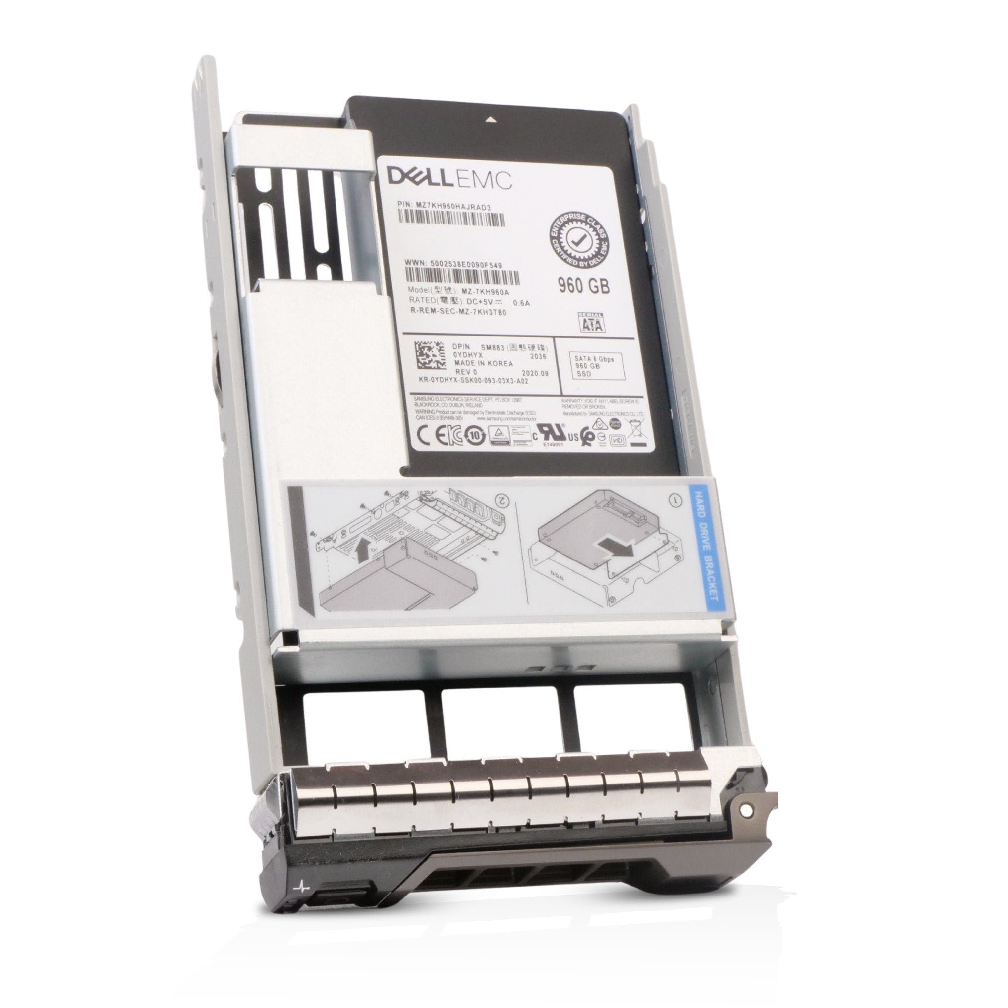 Dell G13 0YDHYX 960GB 3 DPWD SATA 6Gb/s MLC Mixed-Used Hybrid 3.5in Refurbished SSD